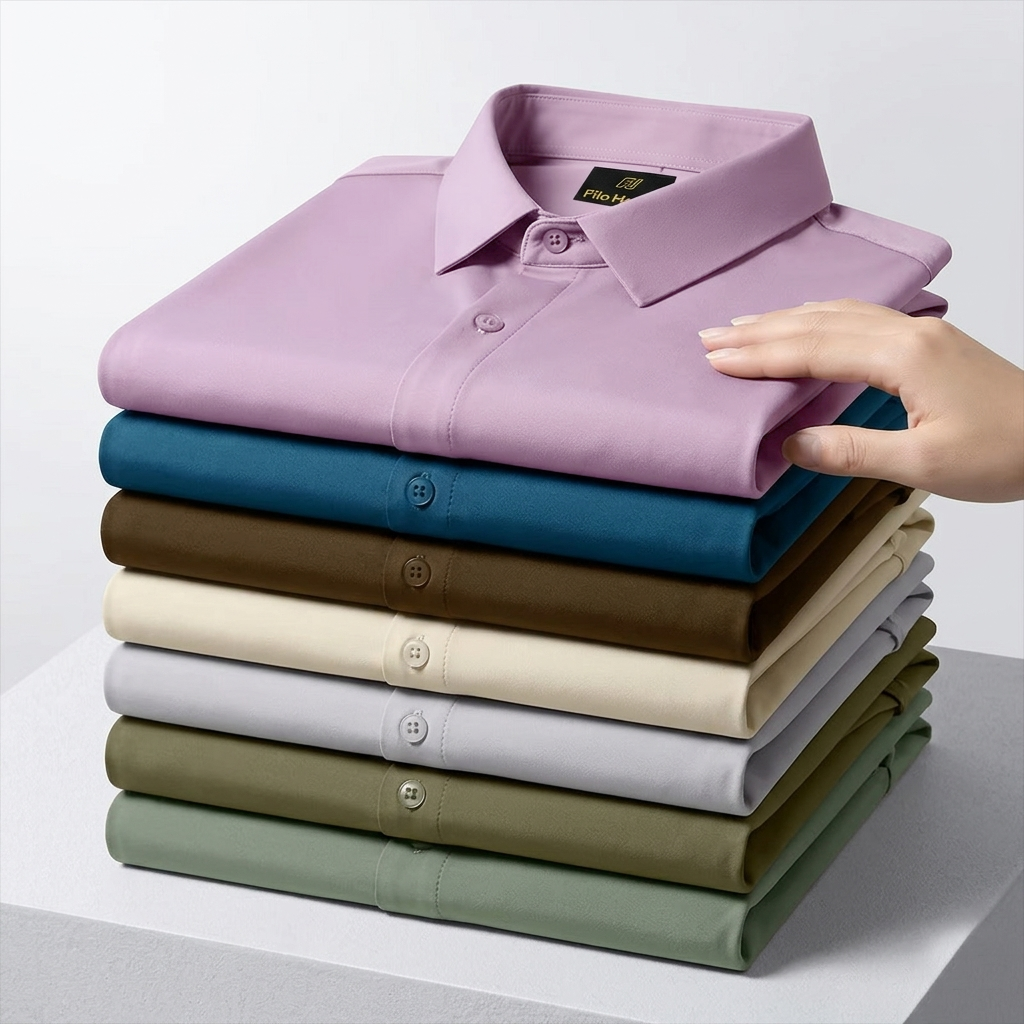 Men's Premium Luxury Formal Shirt with Crystal-Studded Collar Clips | Light-Onion My Store