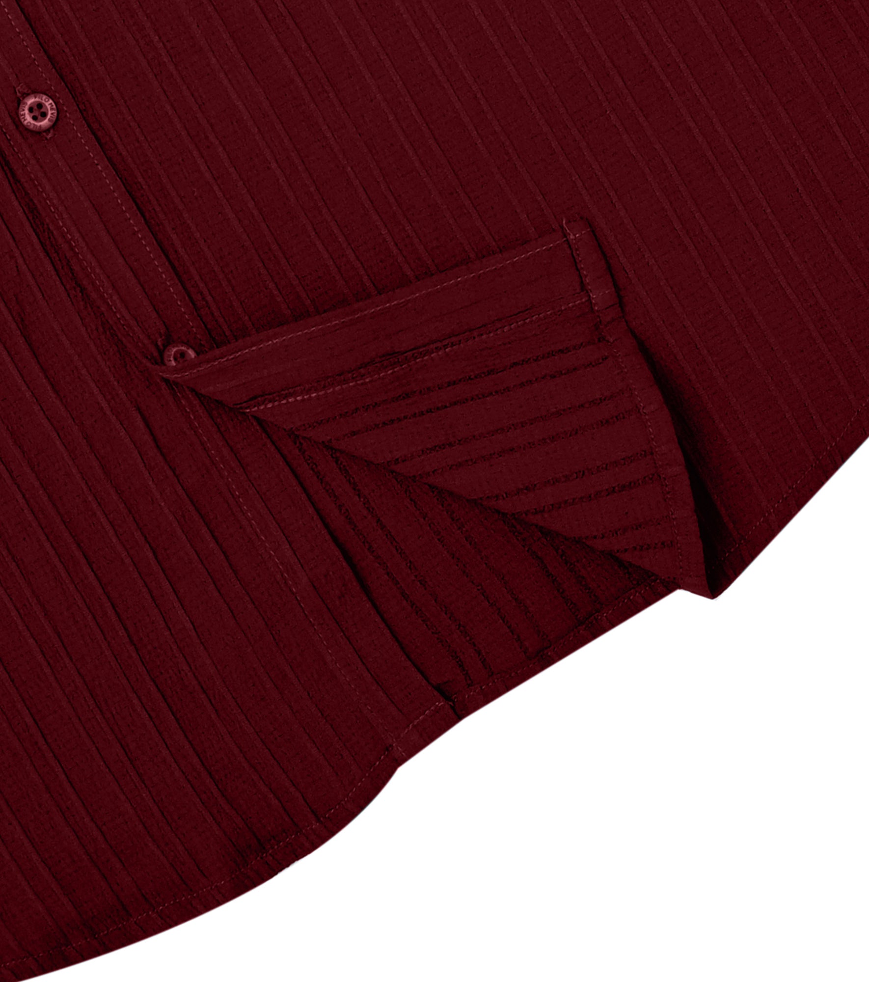 Men’s Textured Popcorn Half Sleeve Casual Shirt – Red