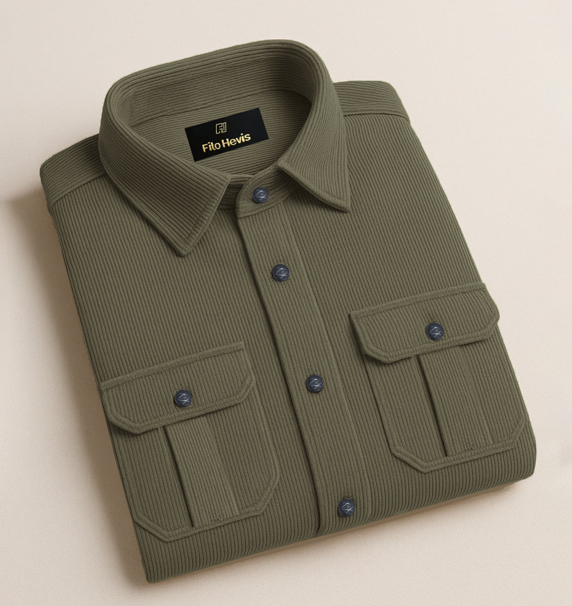 COTTON CORDUROY SHIRT FOR WINTER STYLE | 21-WALES CORDUROY | DOUBLE POCKET | Mustard My Store