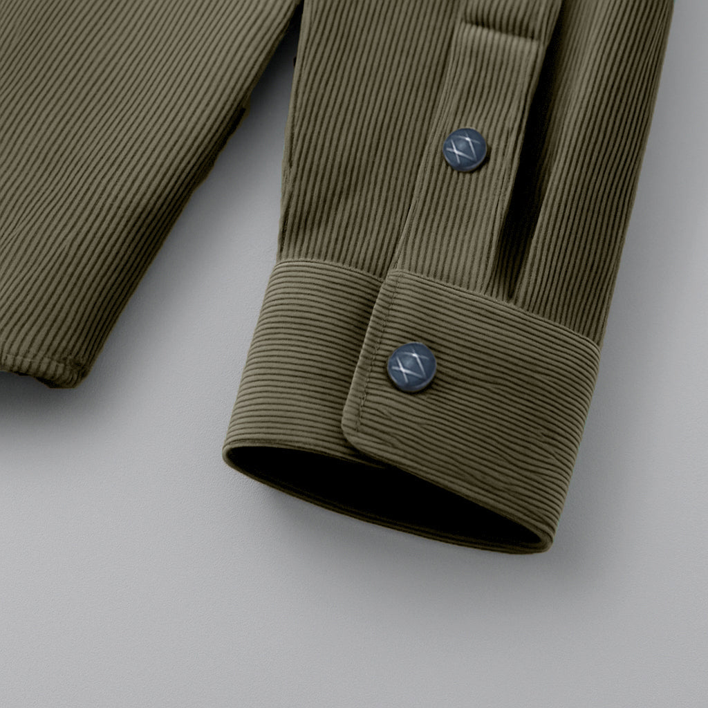 COTTON CORDUROY SHIRT FOR WINTER STYLE | 21-WALES CORDUROY | DOUBLE POCKET | Mustard My Store