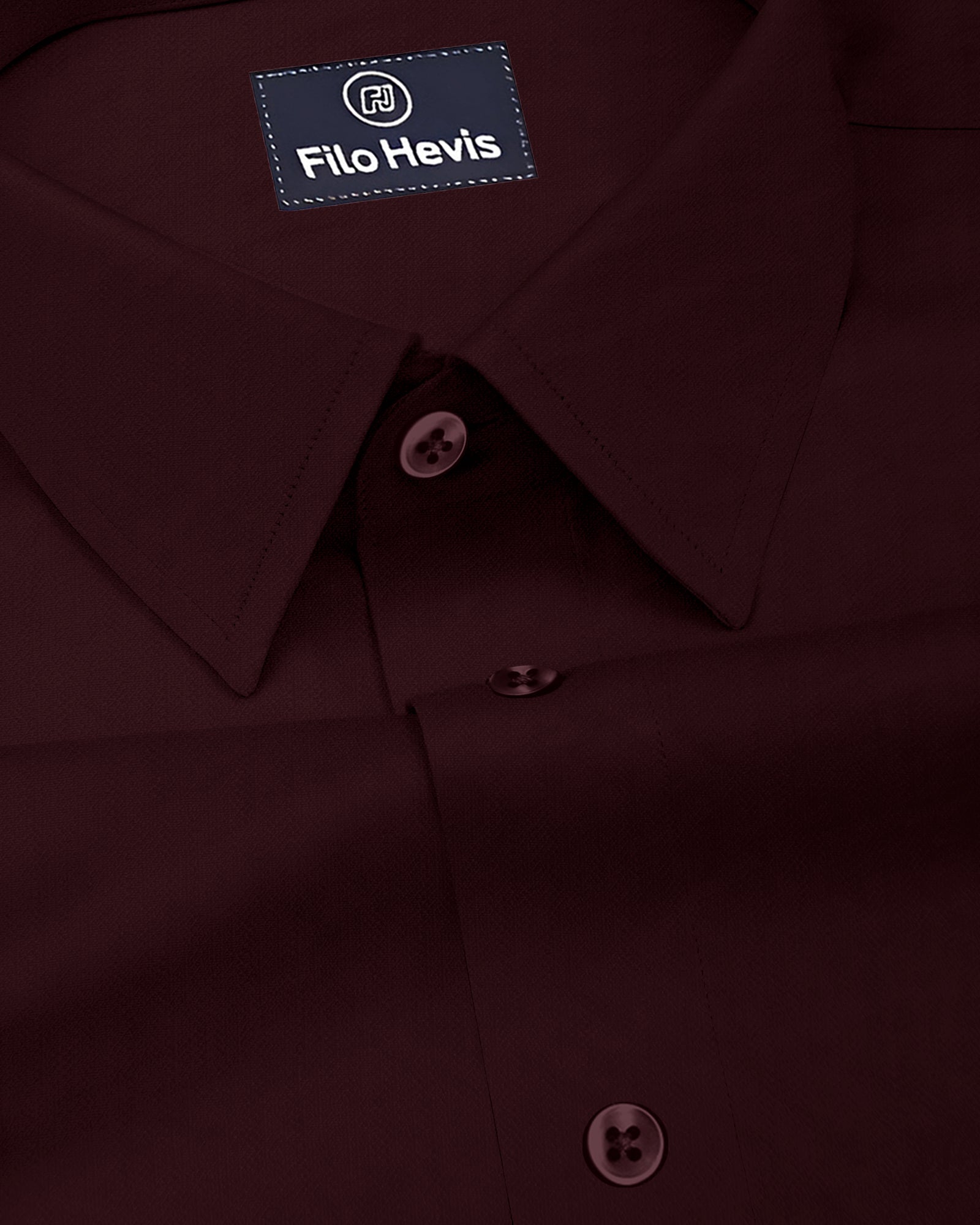 Men Iron Free Casual (Synthetic Linen) Shirt-Dark Maroon
