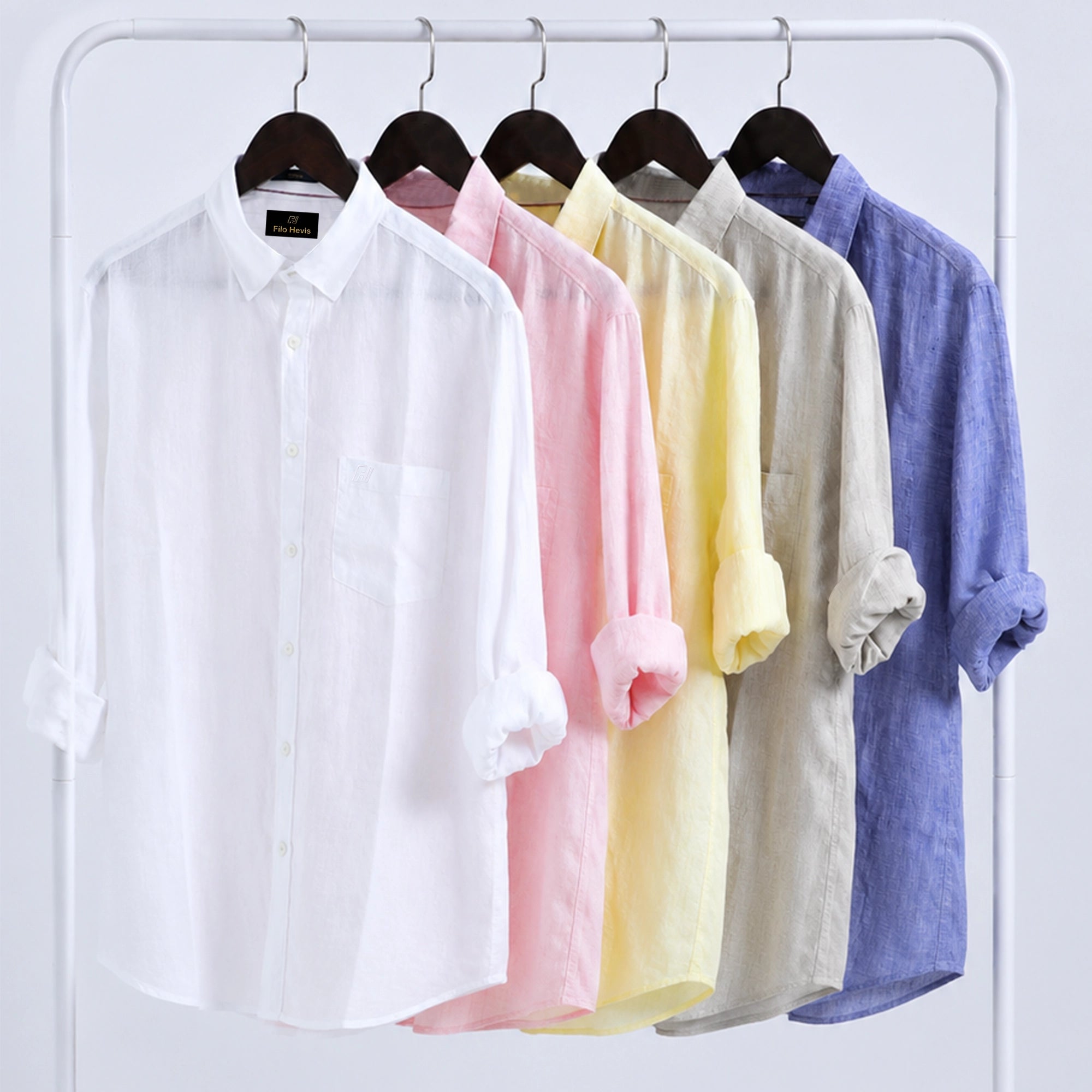 FINE LINEN SHIRTS FOR MEN (Full Sleeves)-Pink