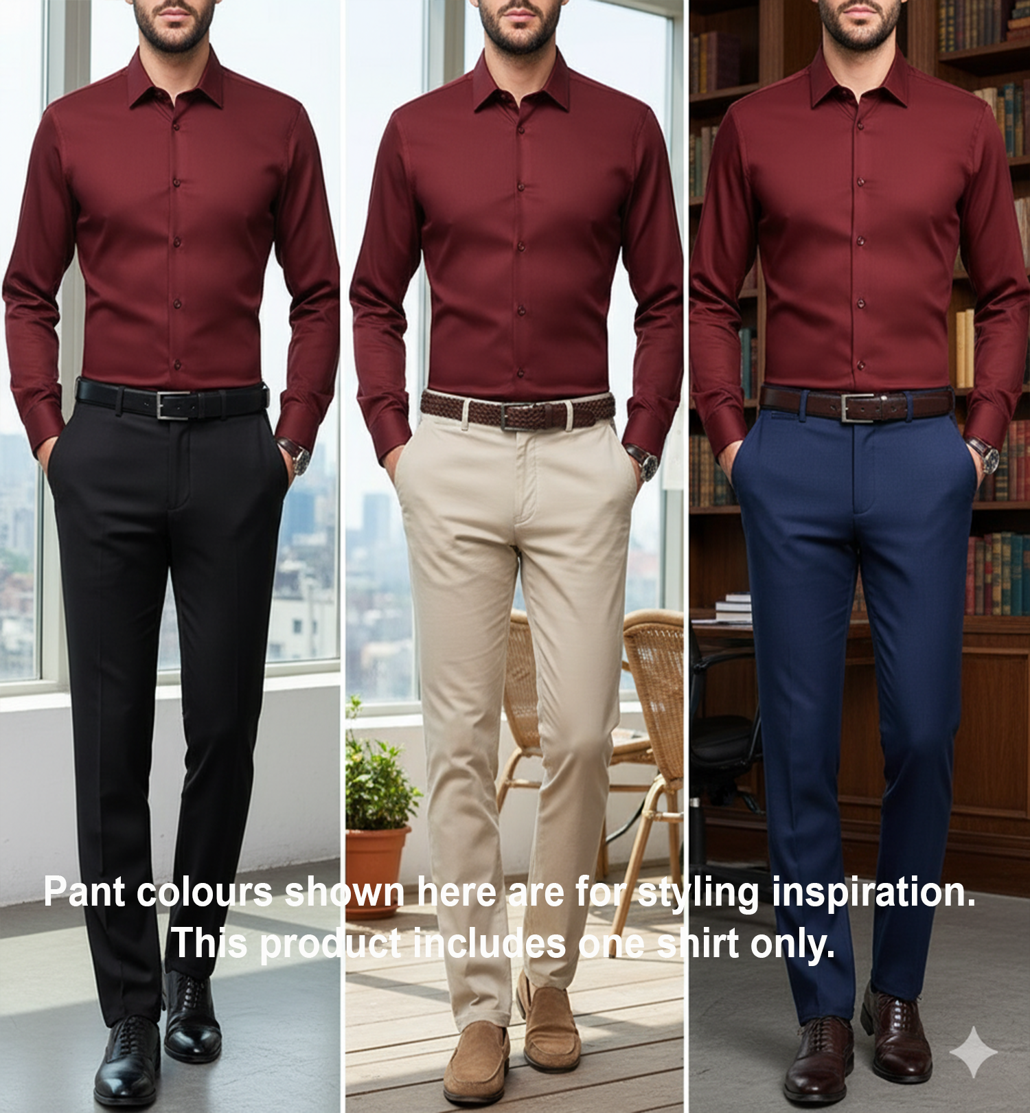 Men's Satin Lycra formal Full Sleeve Shirt Maroon