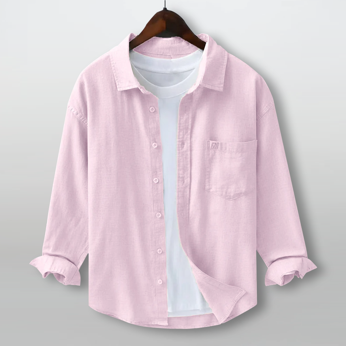 FINE LINEN SHIRTS FOR MEN (Full Sleeves)-Pink My Store