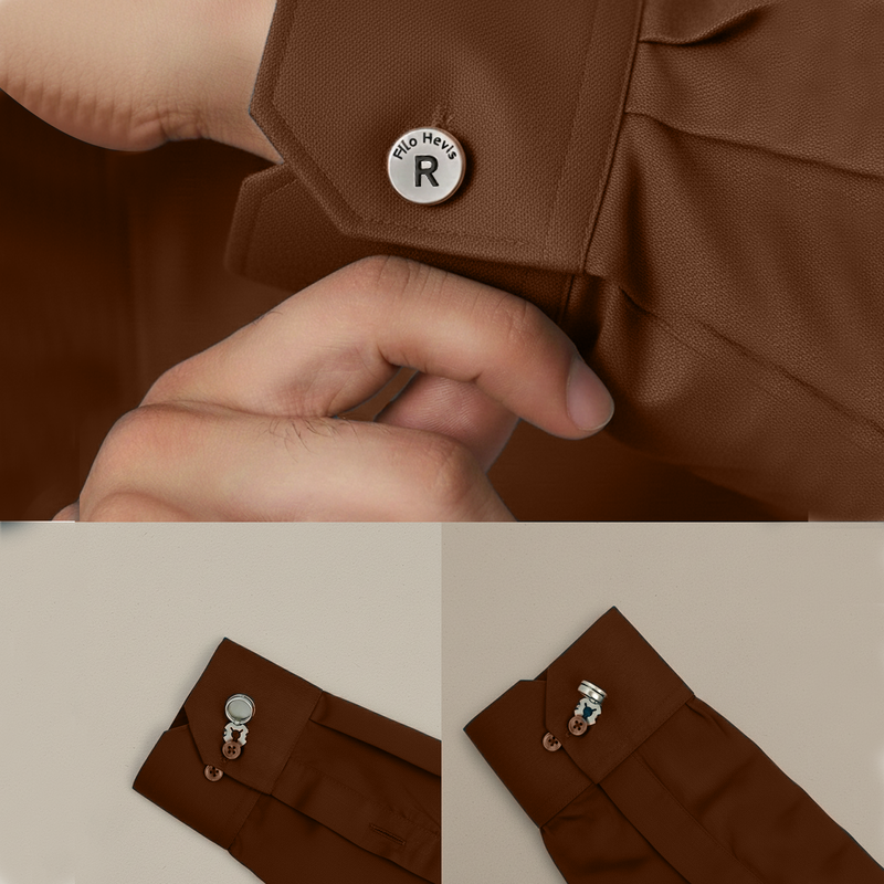 Filohevis Engraved Letter Metal Unisex Cufflinks – R (1 Pair) My Store
