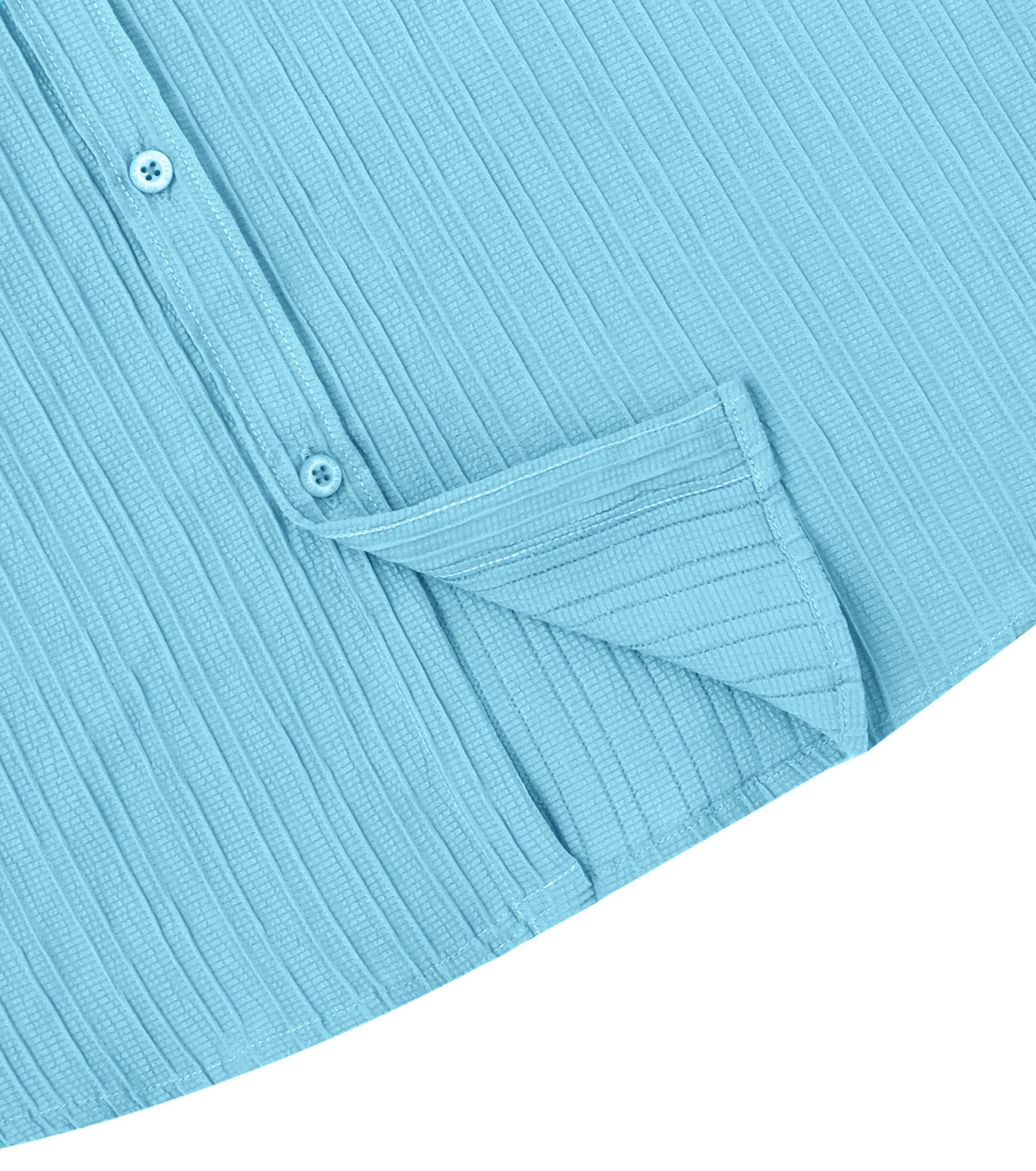Men’s Textured Popcorn Half Sleeve Casual Shirt – Light Sky