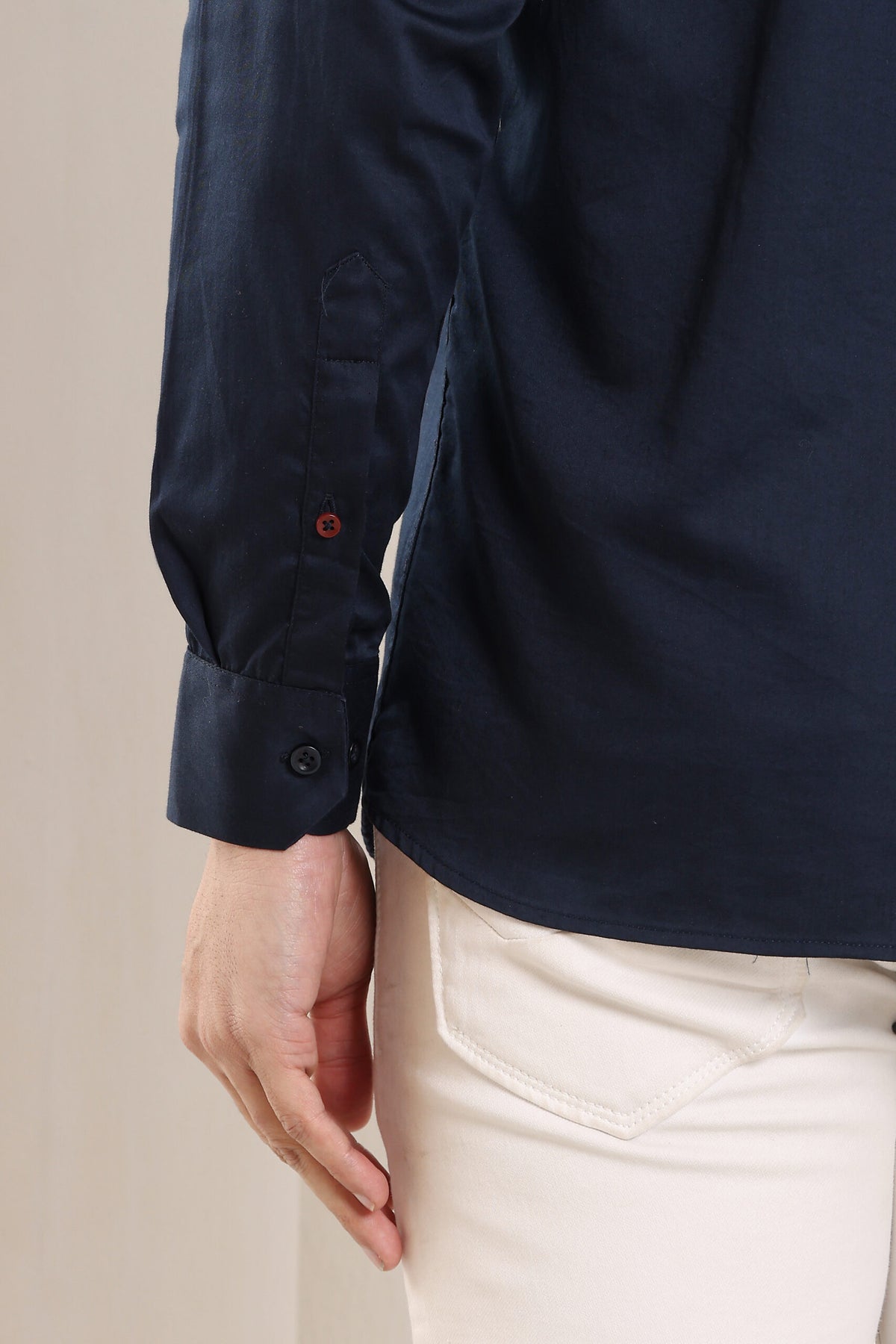 MENS FORMAL REGULAR FIT FULL SLEEVE SHIRT NAVY BLUE
