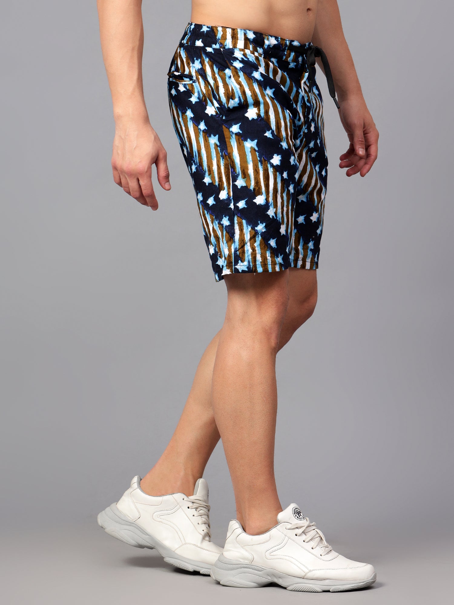 Printed Blue Half Pant