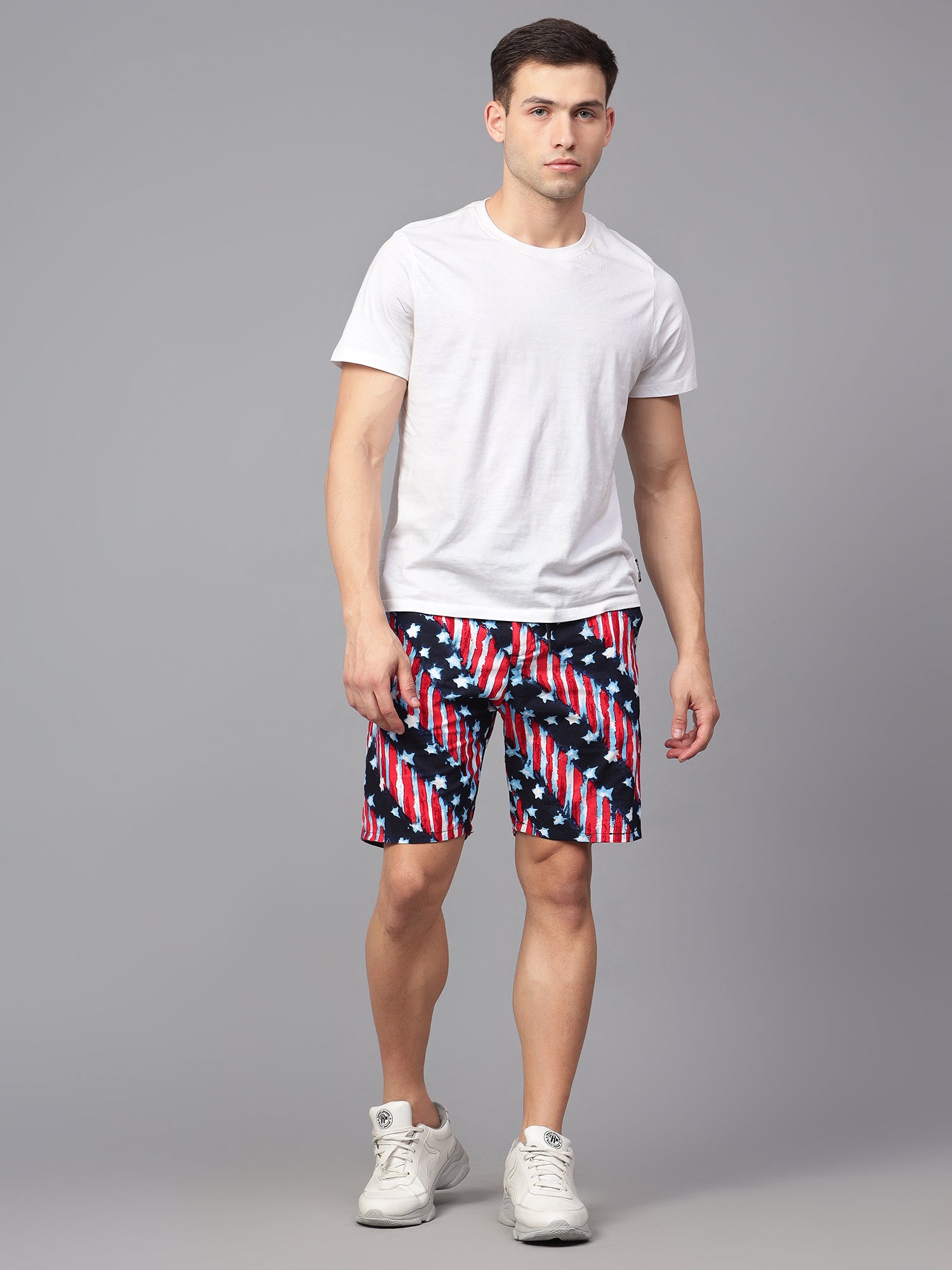 Printed Red Half Pant