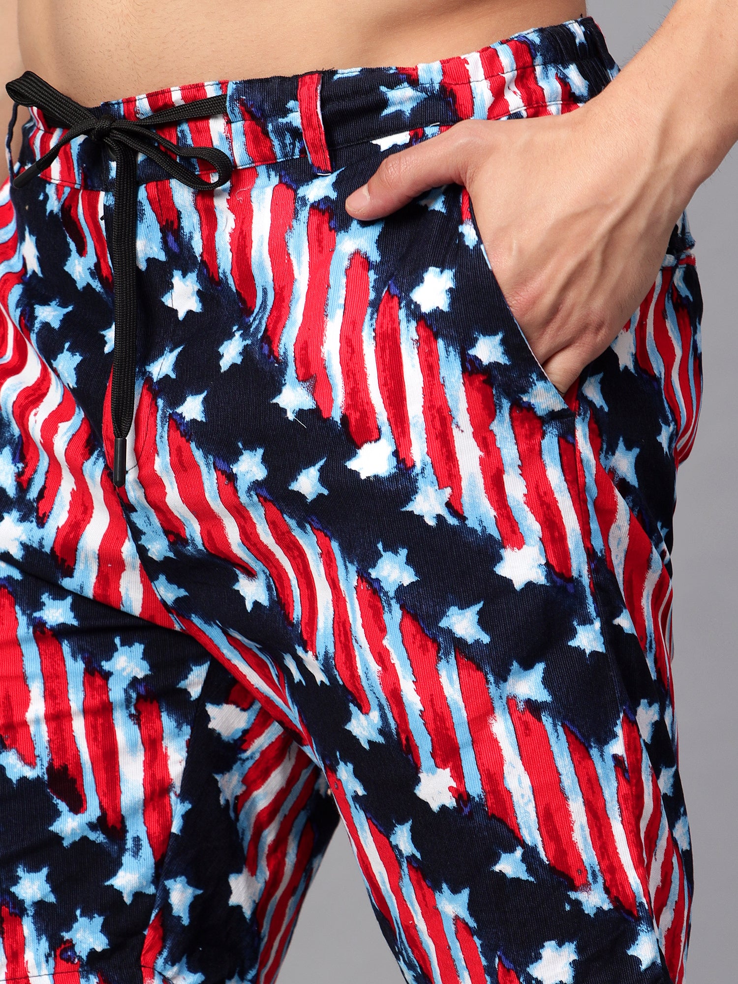 Printed Red Half Pant