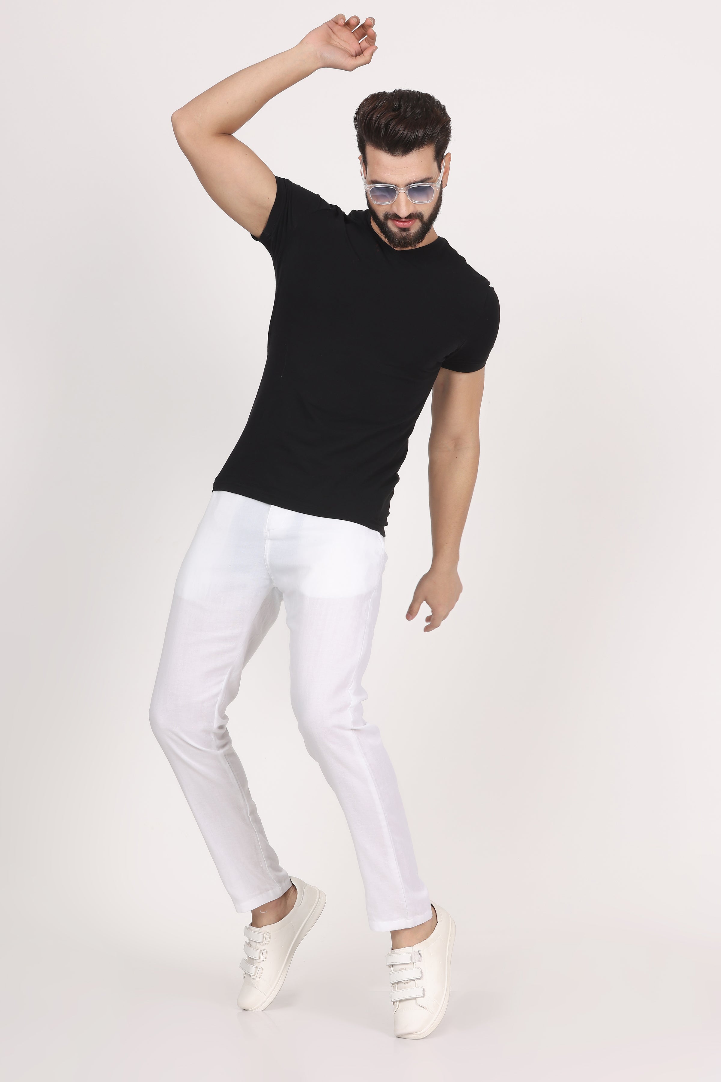 Double-Cloth White Pants