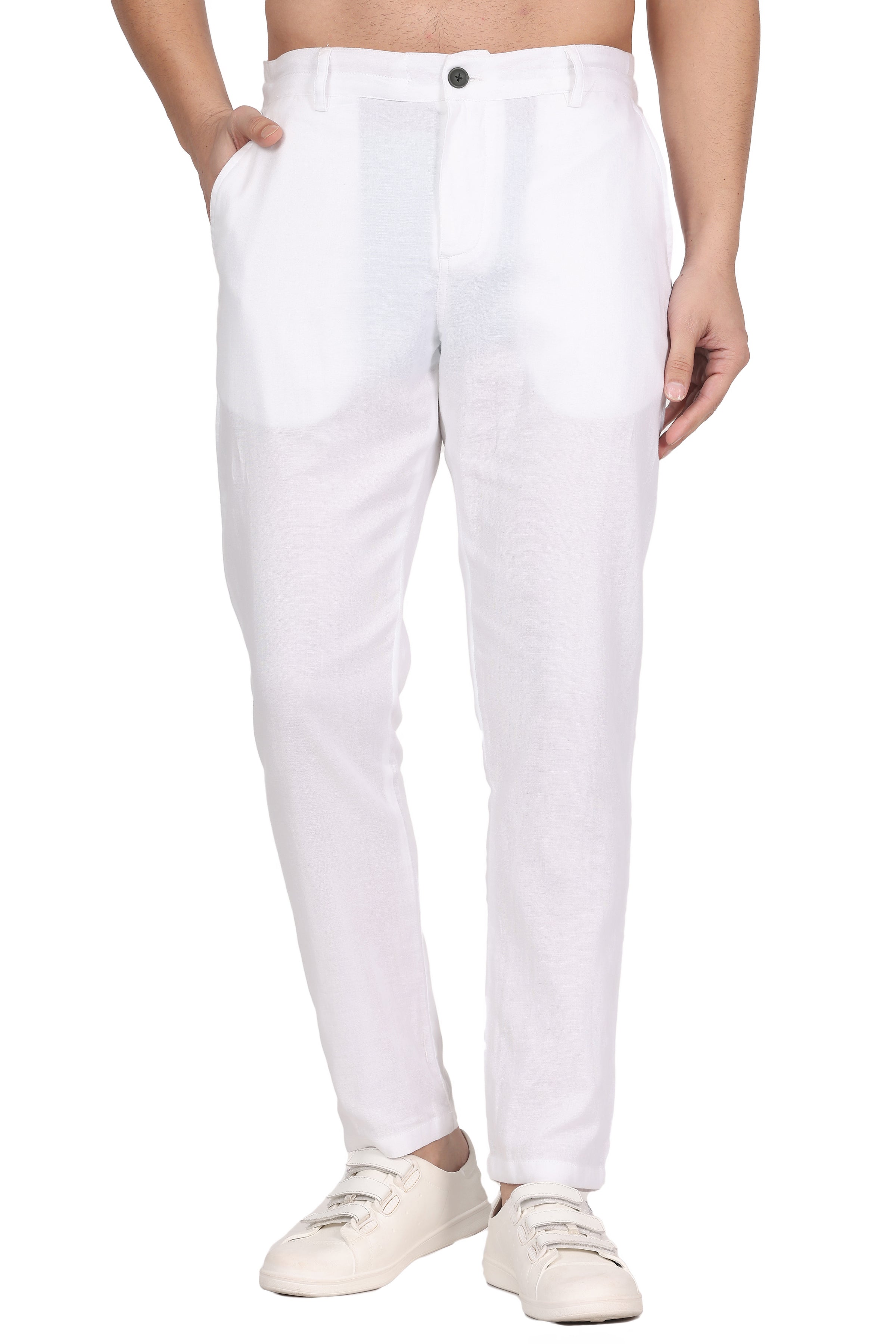 Double-Cloth White Pants