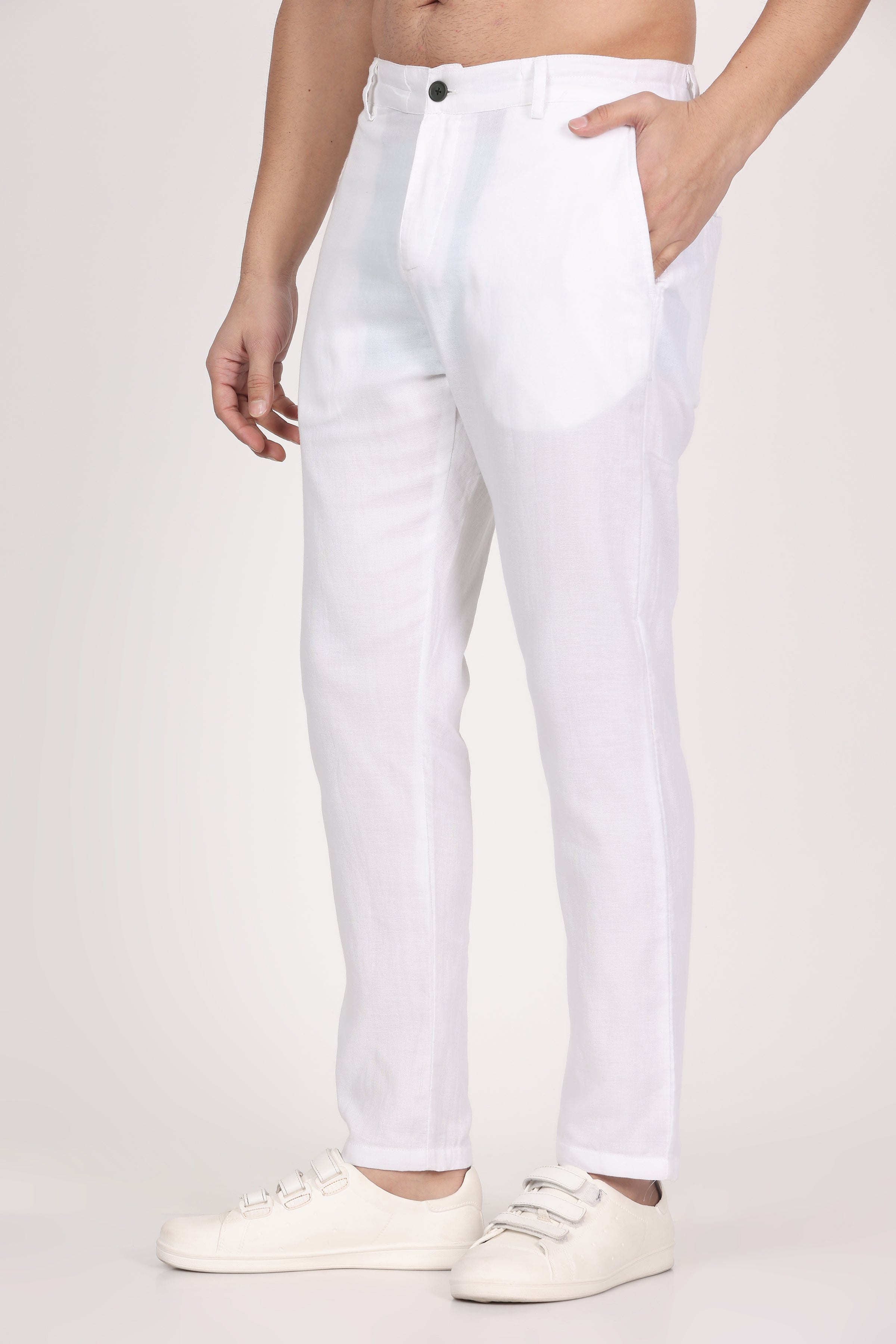 Double-Cloth White Pants