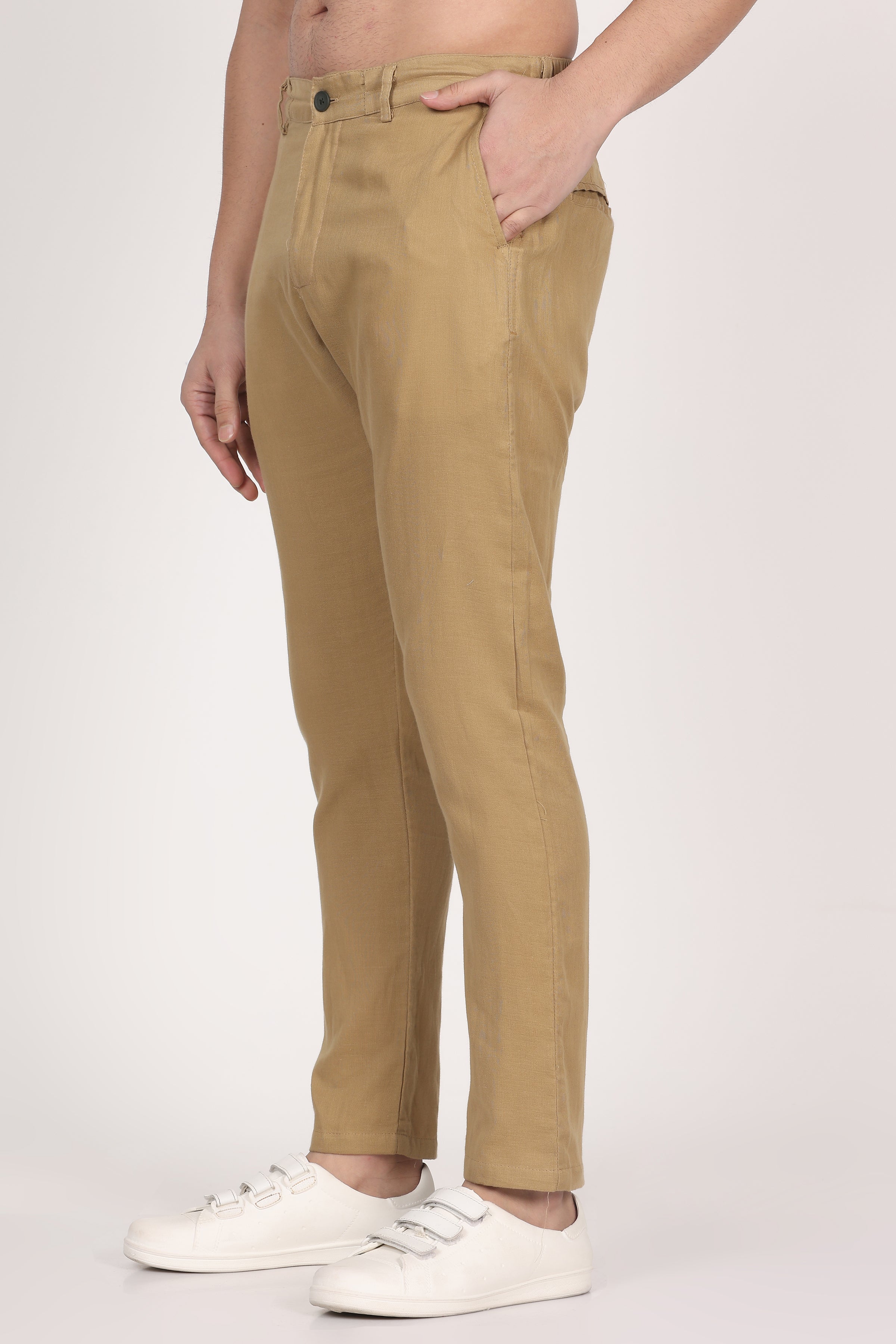 Double-Cloth Peach Pants