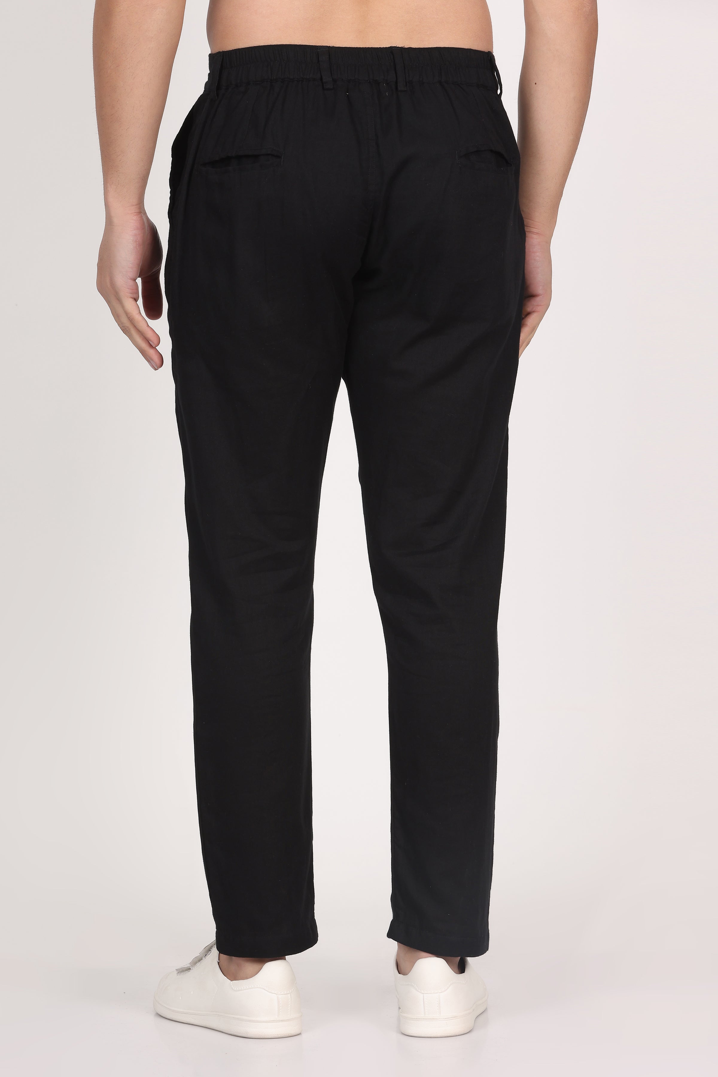 Double-Cloth Black Pants