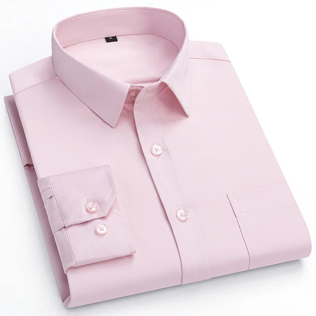 Single Pocket Formal Shirts - Pink