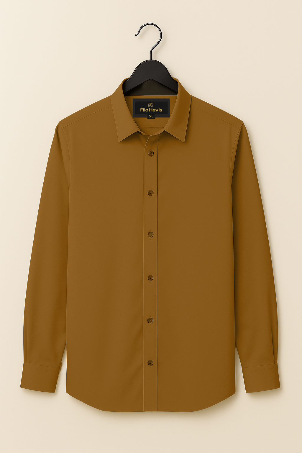 Men’s Premium Mustard/Yellow Shirt | Spread Collar | Comfort-Stretch Fabric | Contrast Inner Collar / Cuff