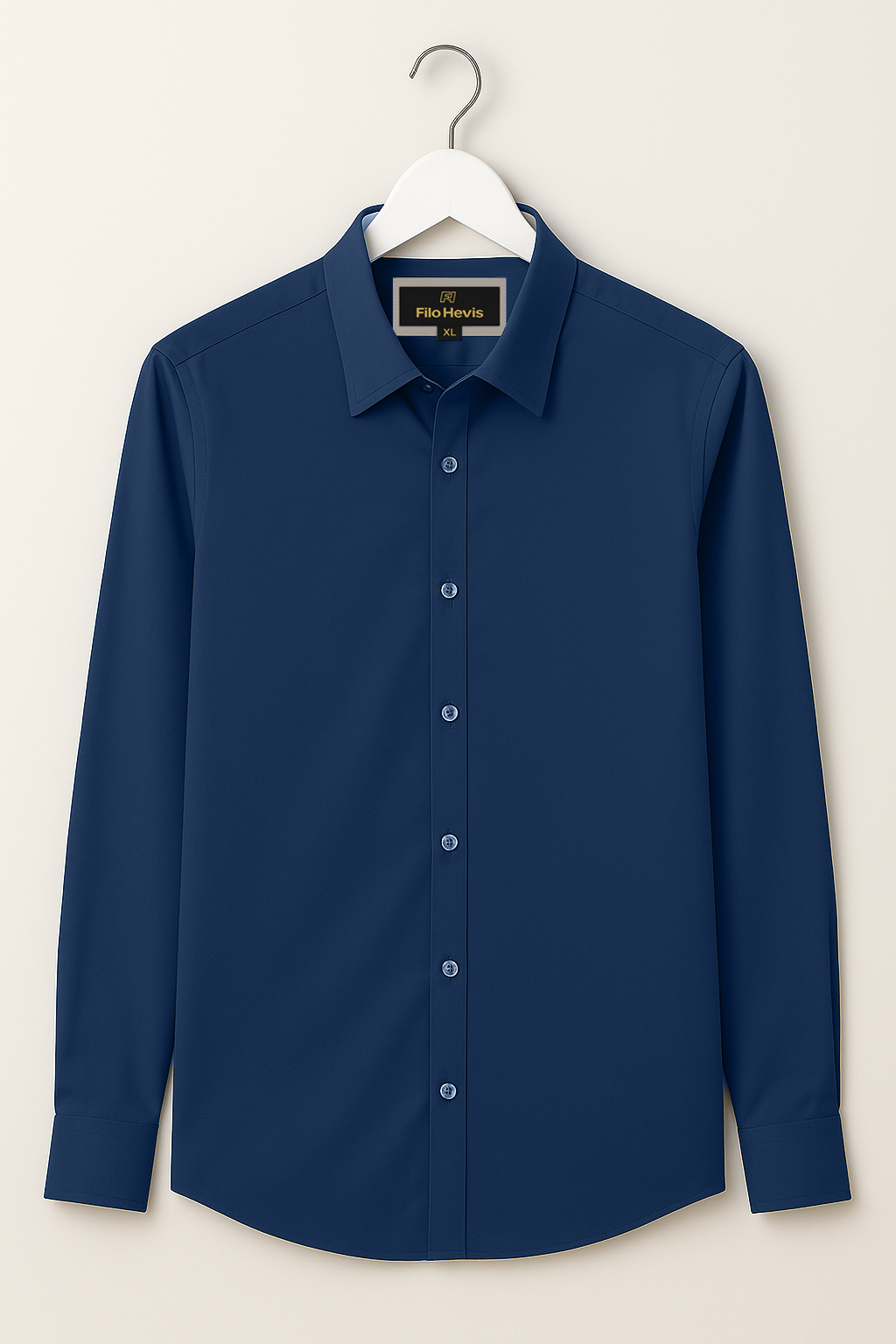 Men’s Premium Royal Blue Shirt | Spread Collar | Comfort-Stretch Fabric | Contrast Inner Collar / Cuff