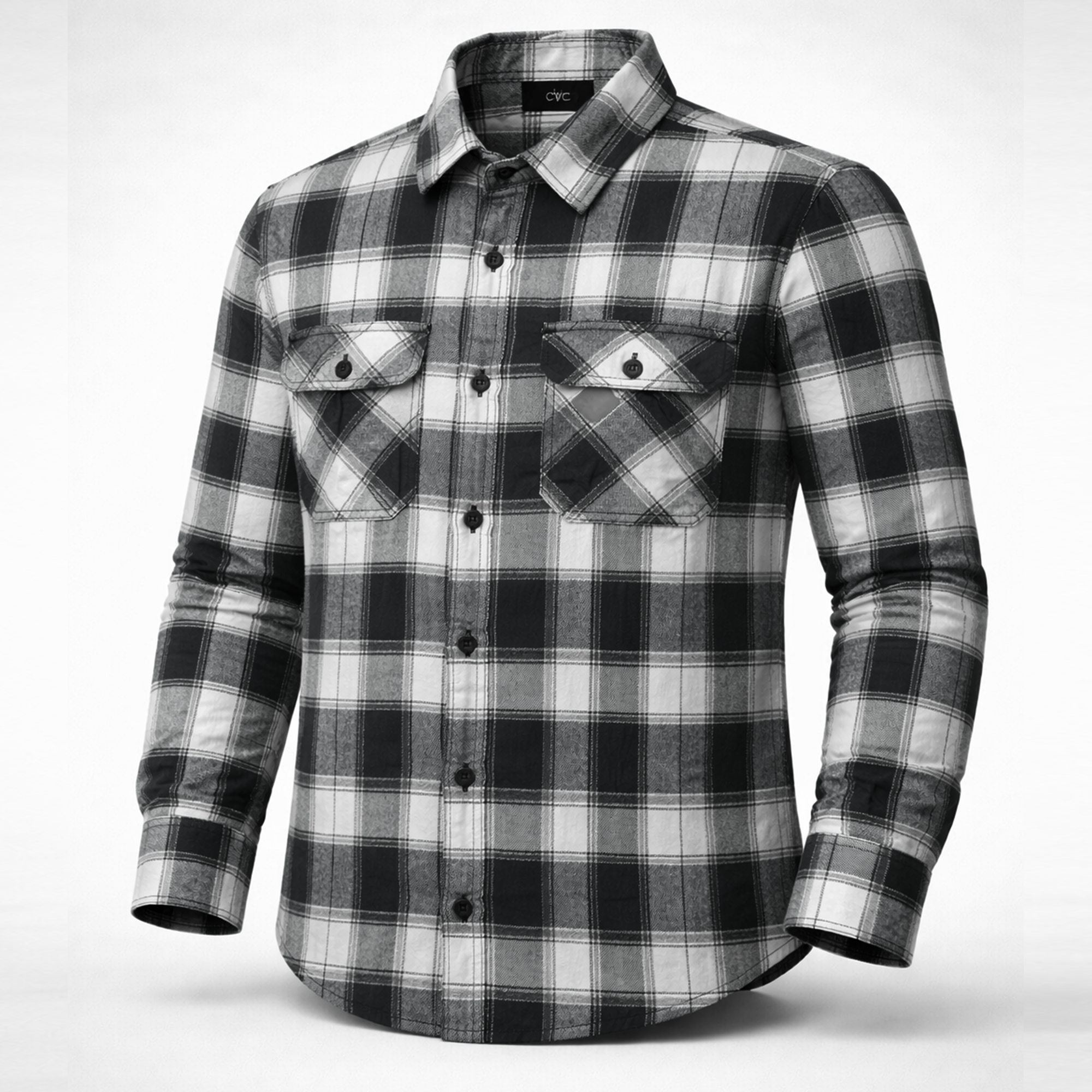 Men’s Black Winter Check Shirt | Full Sleeves