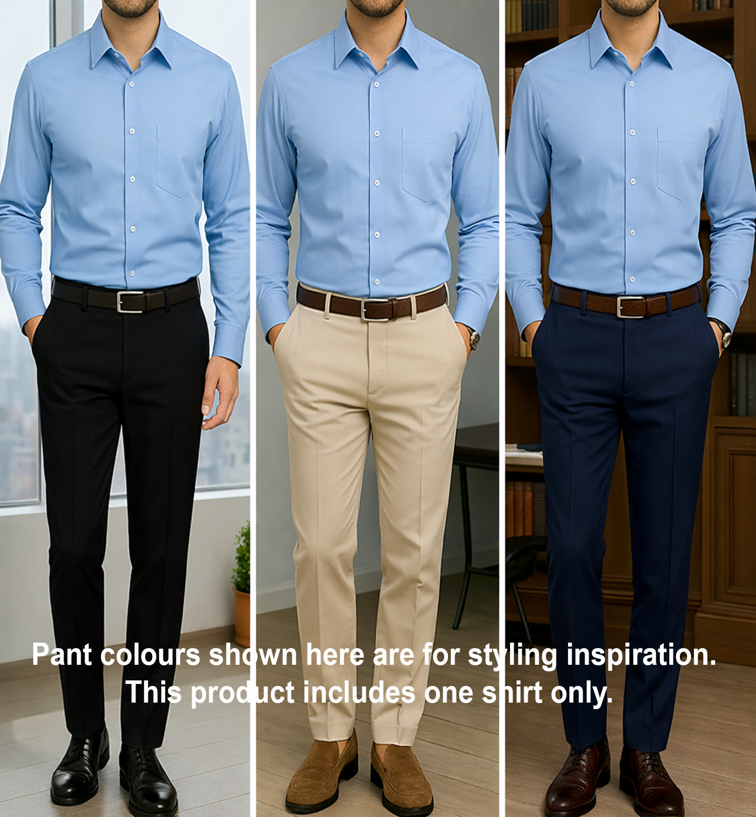 Men's Satin Lycra formal  Full Sleeve shirt Sky Blue