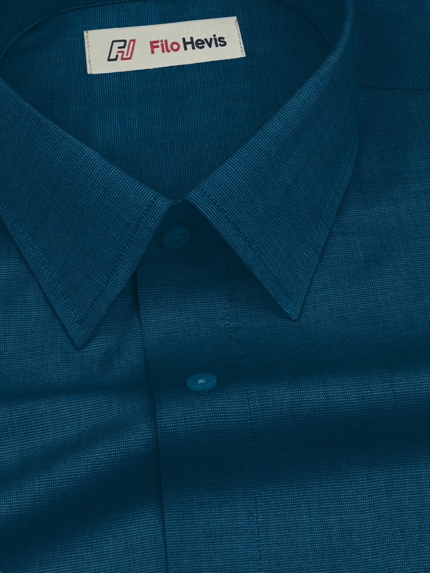 Filafil Fabric Regular Fit Formal Shirt Full Sleeve -Teal Blue