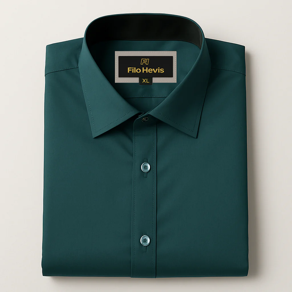 Men’s Contrast Collar & Cuff Formal Shirts | Signature Collection-Teal Green