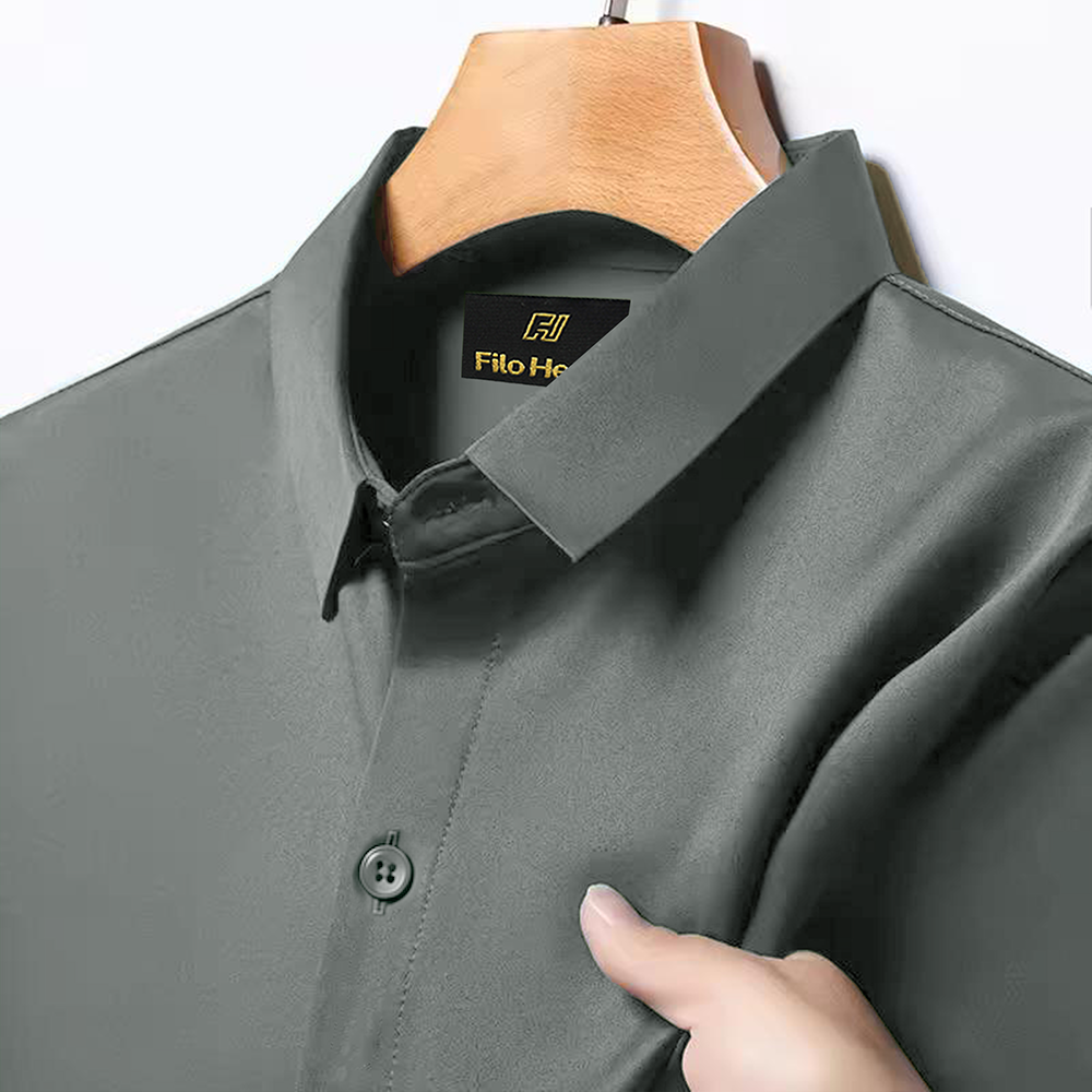Japanese Lycra Stretch Formal Shirt for Men | Dark Grey
