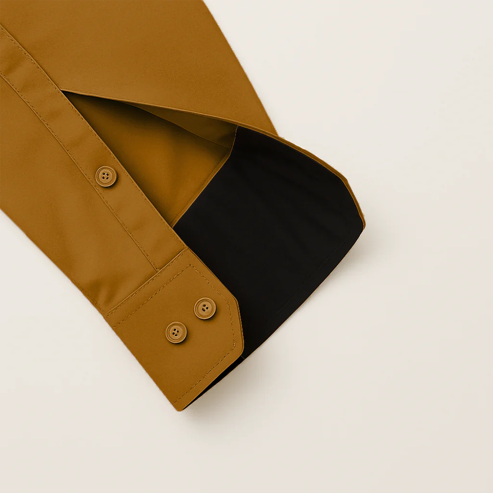 Men’s Contrast Collar & Cuff Formal Shirts | Signature Collection-Mustard-Yellow