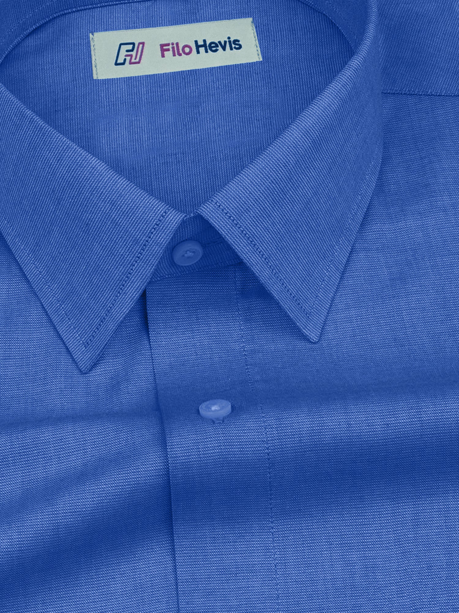 Filafil Fabric Regular Fit Single Pocket Formal Shirt Full Sleeve - Royal Blue