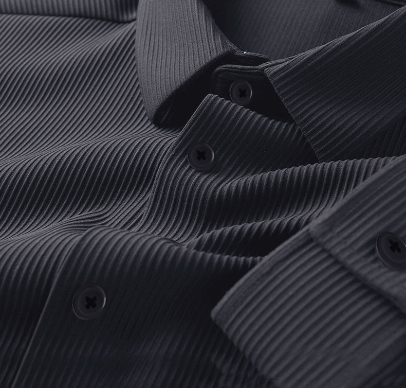 Corduroy Casual Shirts for Men Blended Fabric - Grey