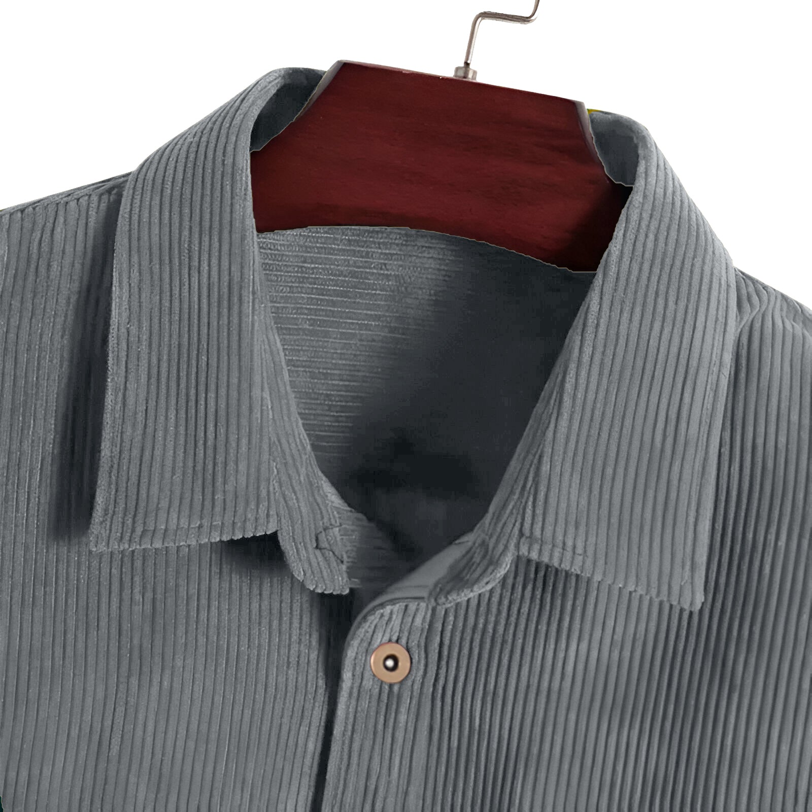 Men's Corduroy Cotton Regular fit Casual Shirt - Grey