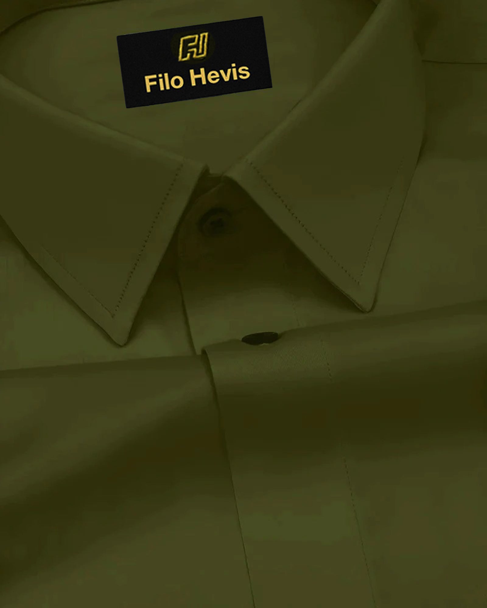 PLATINUM COTTON SATIN FORMAL SHIRT FOR MEN (Single Pocket)-Light Mehndi