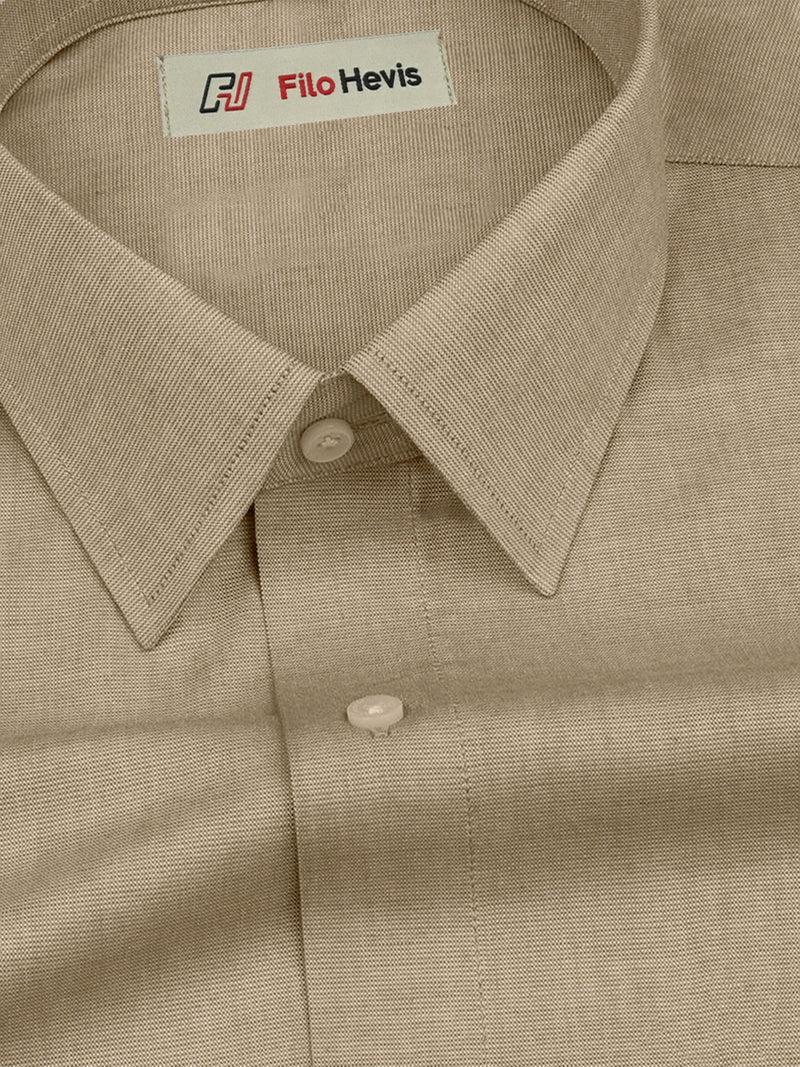 Filafil Fabric Formal Shirt for Men - Regular Fit | Brown