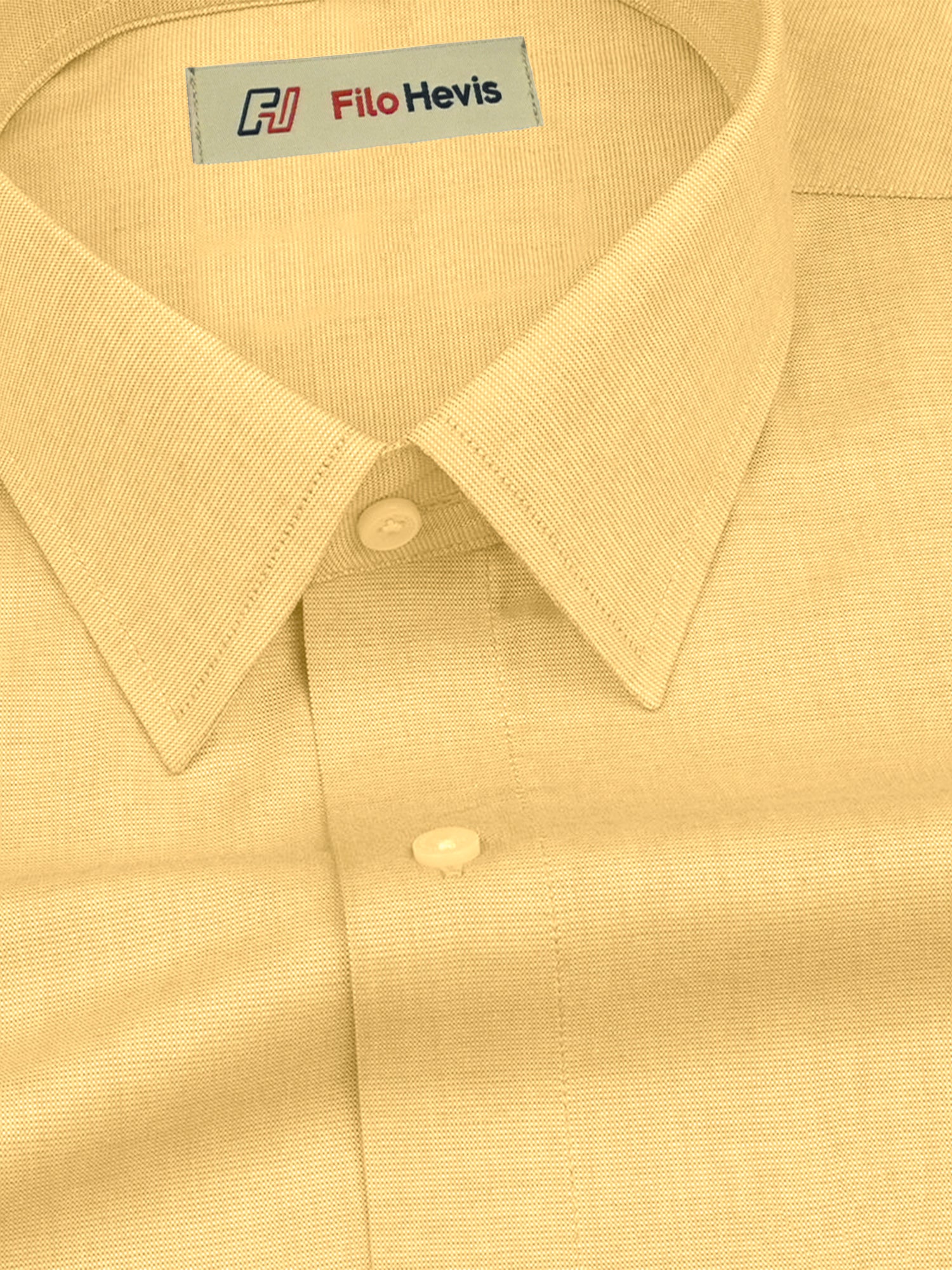 Filafil Fabric Regular Fit Formal Shirt Full Sleeve - Yellow