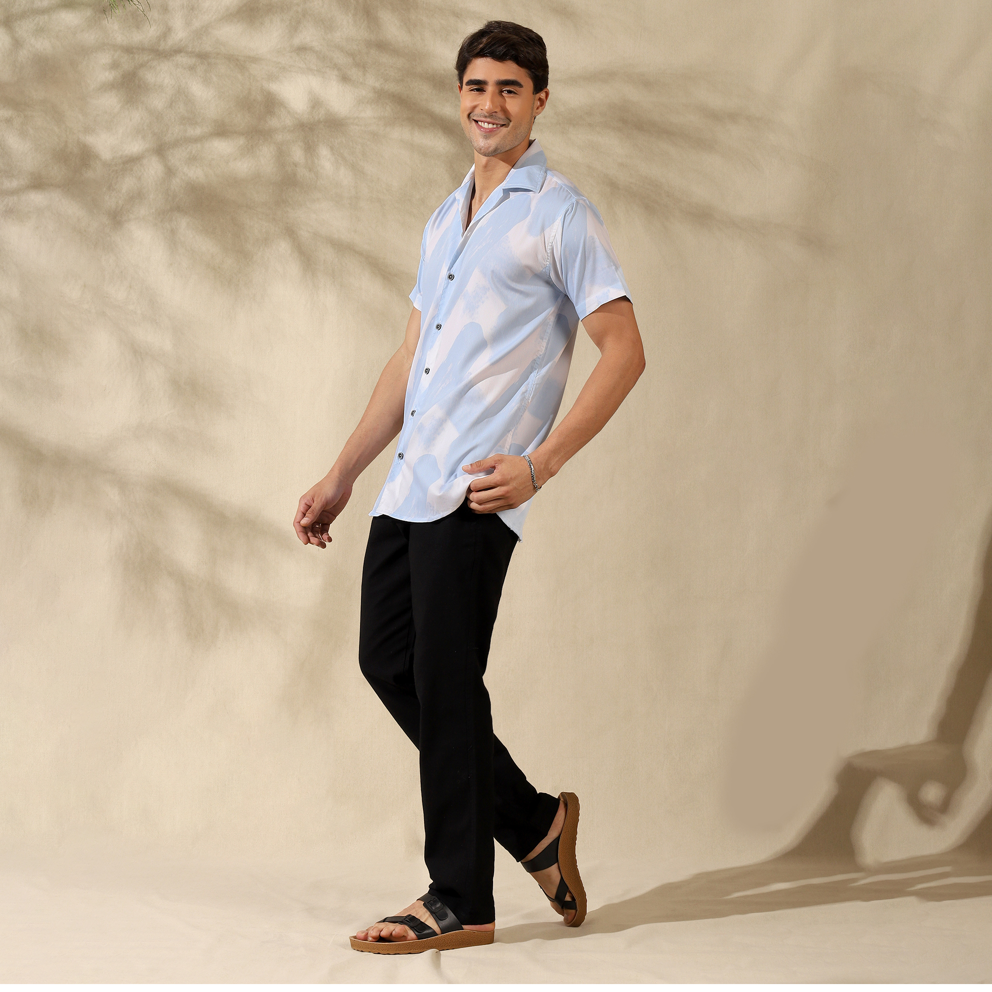 SKY HALF CASUAL PRINTED COTTON SHIRT REGULAR FIT FOR MEN