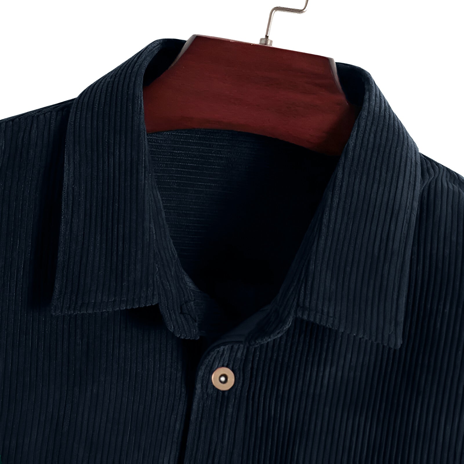 Men's Corduroy Cotton Regular fit Casual Shirt - Navy Blue