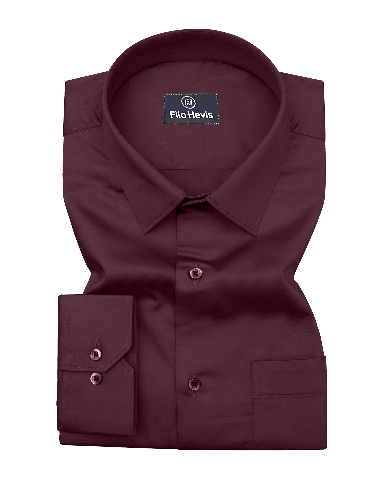 Single pocket 100% cotton formal shirts - Wine