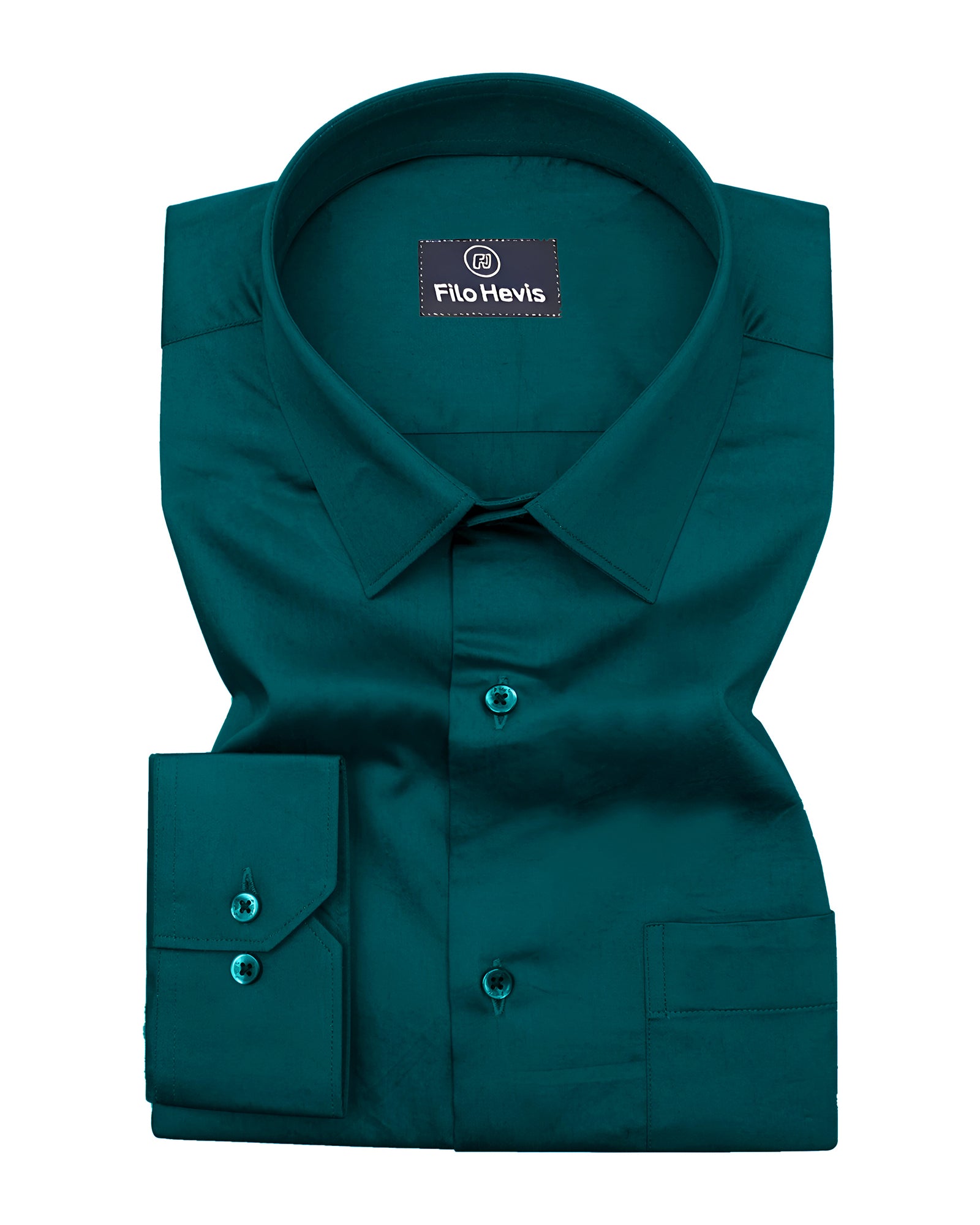 Single Pocket Formal Shirts - Teal Blue