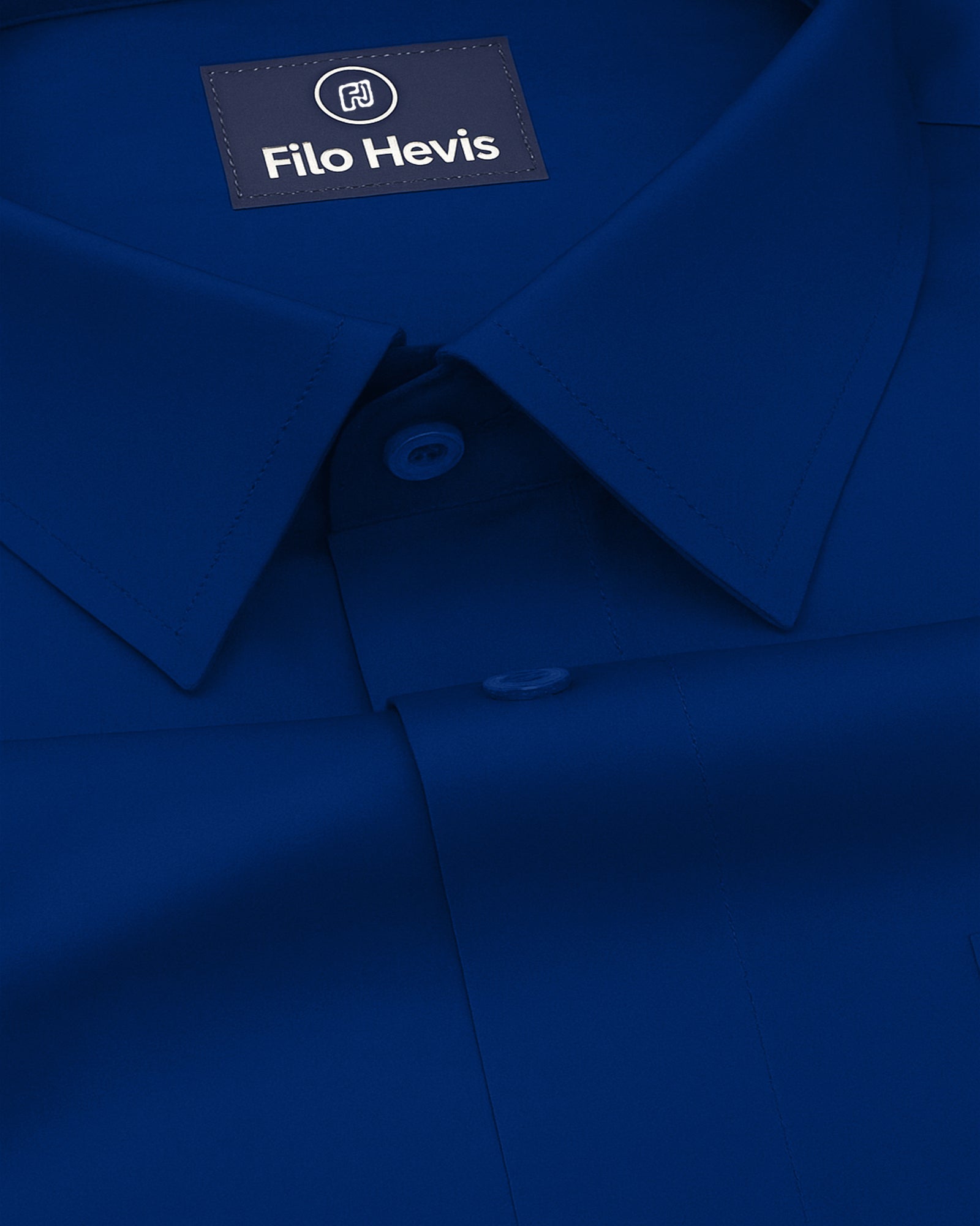PLATINUM COTTON SATIN FORMAL SHIRT FOR MEN (Single Pocket)-Royal Blue