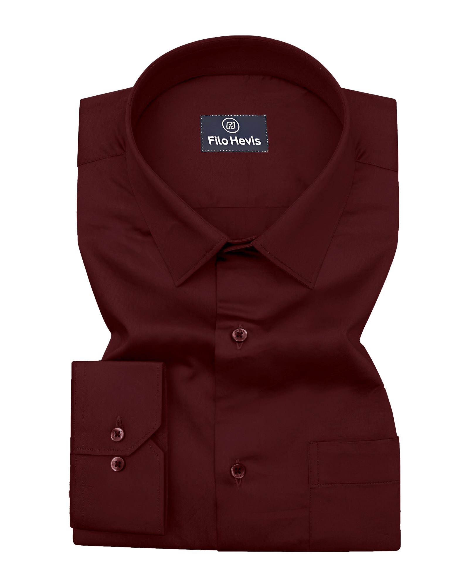 Single Pocket Formal Shirts - Maroon
