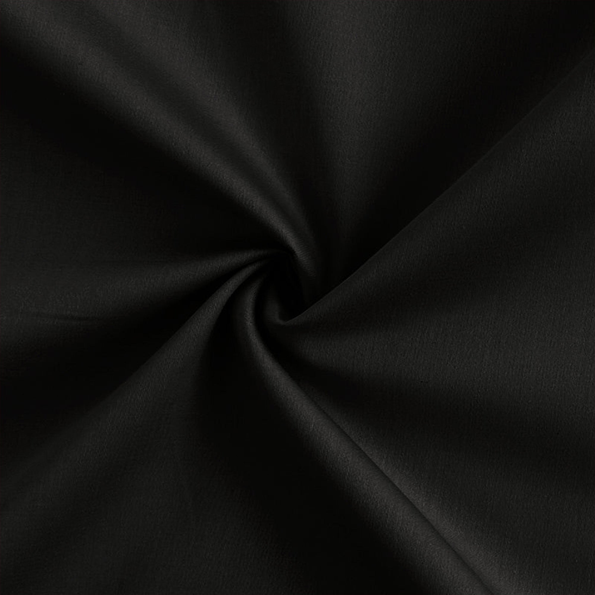 Cotton Satin Formal Shirt for Men - Regular Fit Full Sleeve | Black