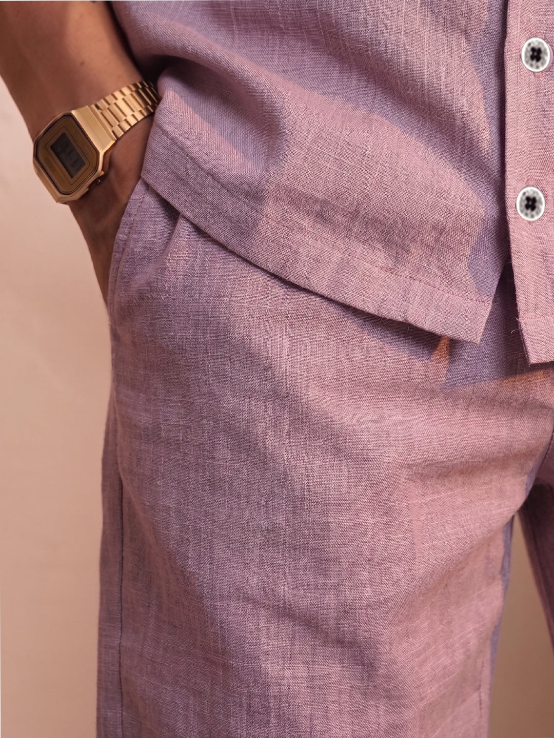 Men’s Premium Cotton Co-Ord Set | Resort Collar Shirt & Trouser Set | Onion