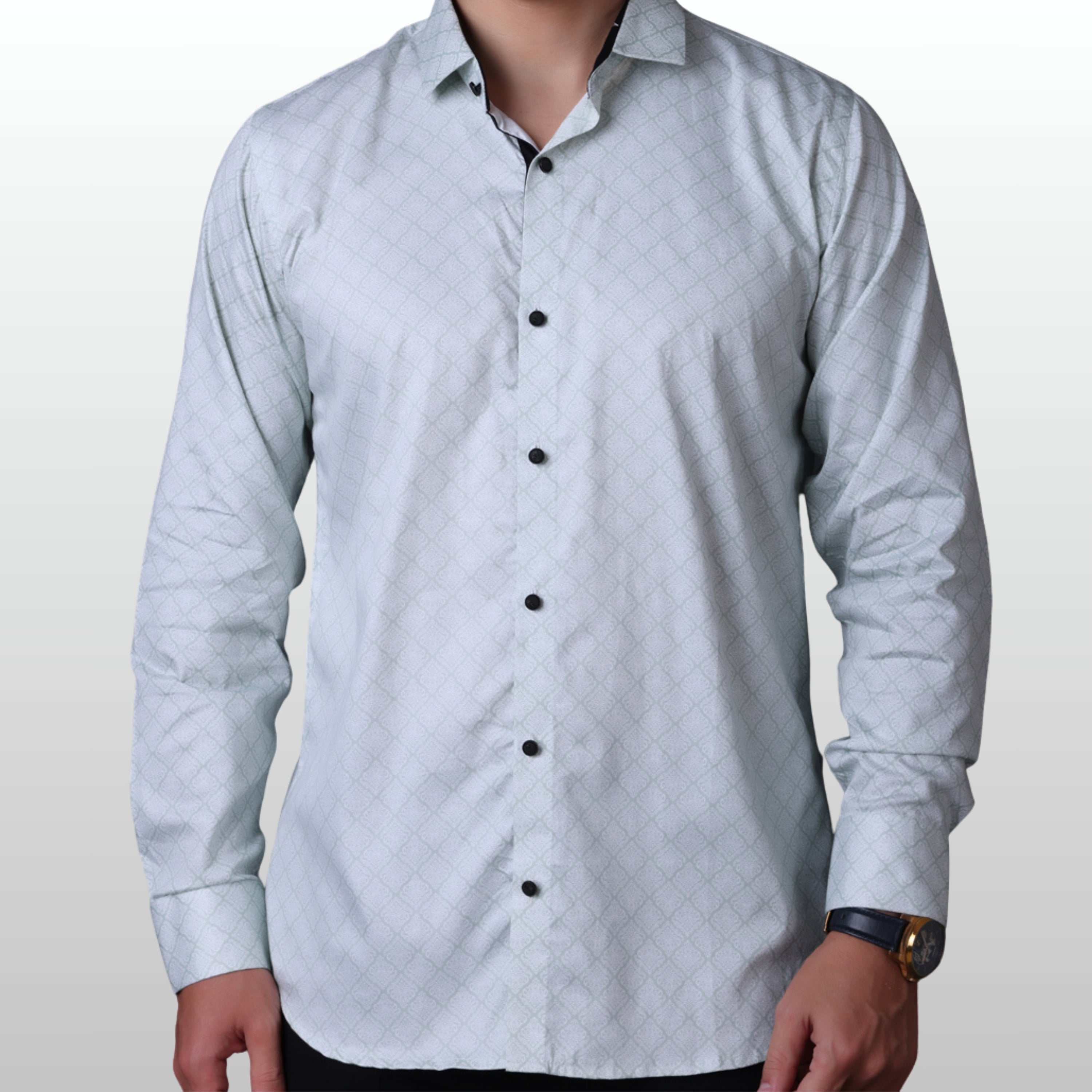 PRINTED SHIRTS | FORMAL & CASUAL SHIRTS FOR MEN | FILO HEVIS GEOMETRIC PRINTS SHIRT COLLECTION-Blue
