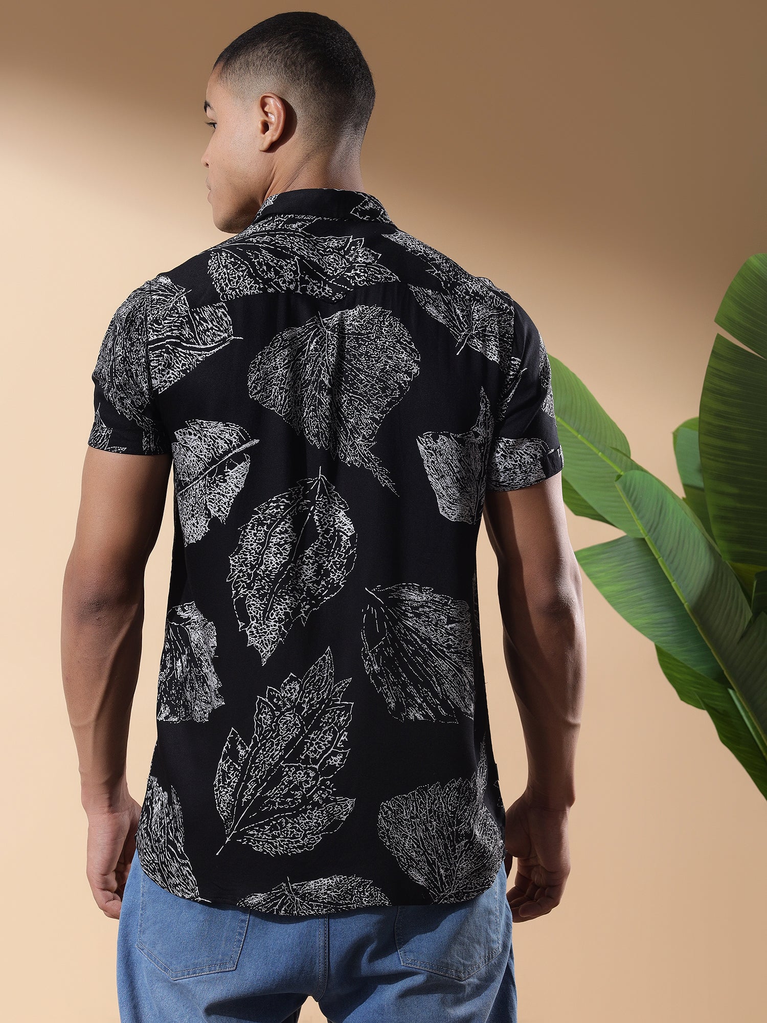 Half Casual Printed Cotton Shirt Regular Fit For Man