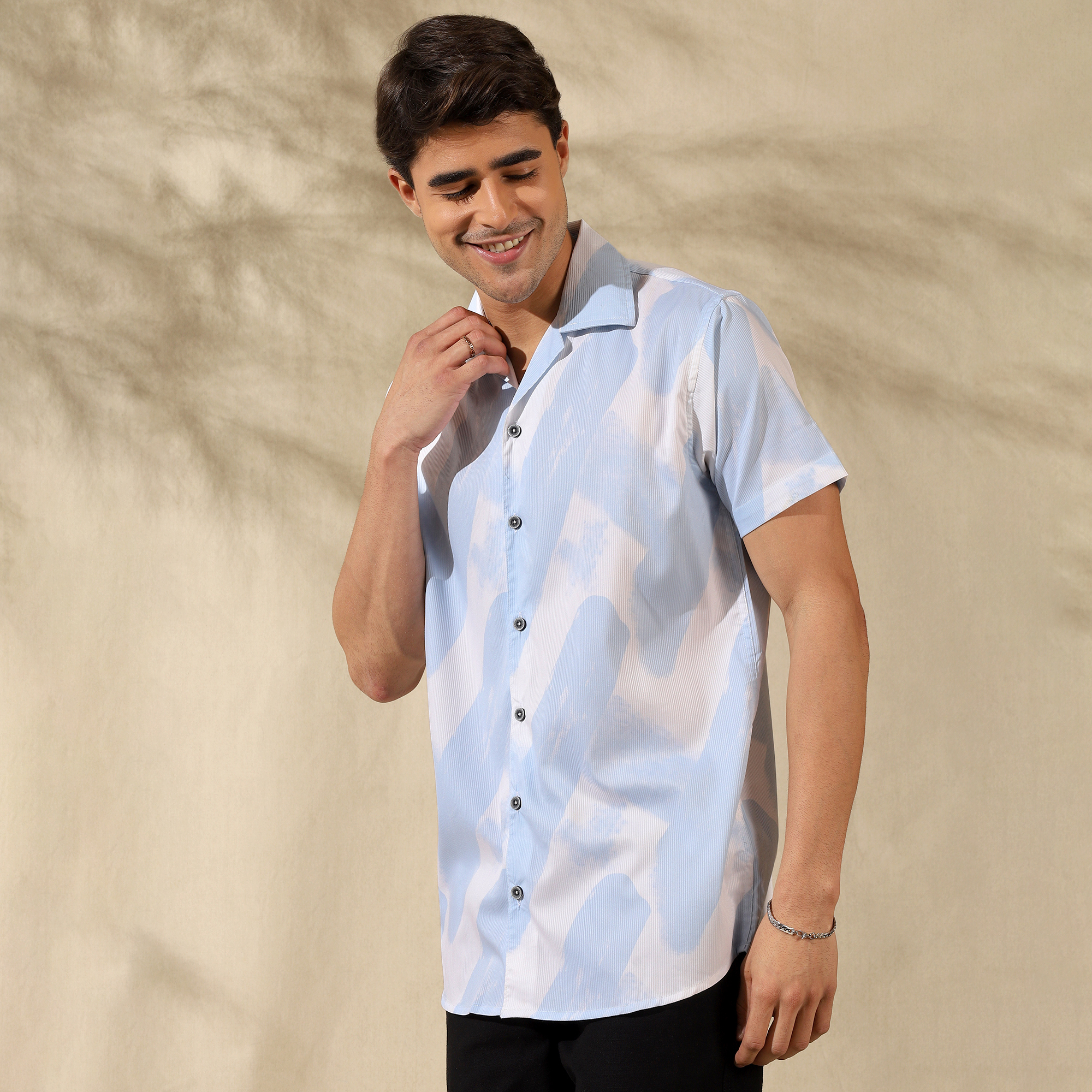 SKY HALF CASUAL PRINTED COTTON SHIRT REGULAR FIT FOR MEN