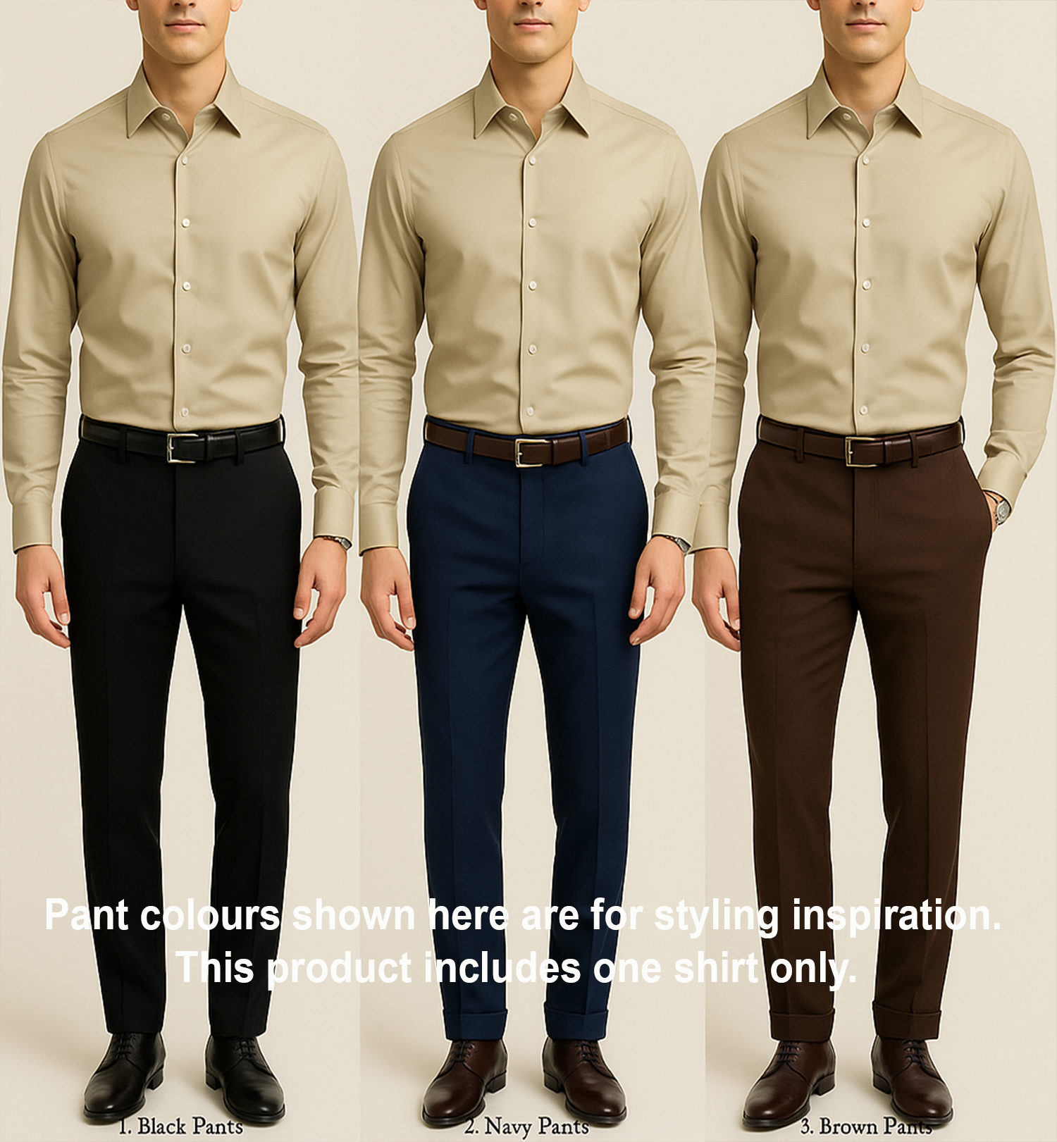 Men's Satin Lycra formal Full Sleeve Shirt Beige