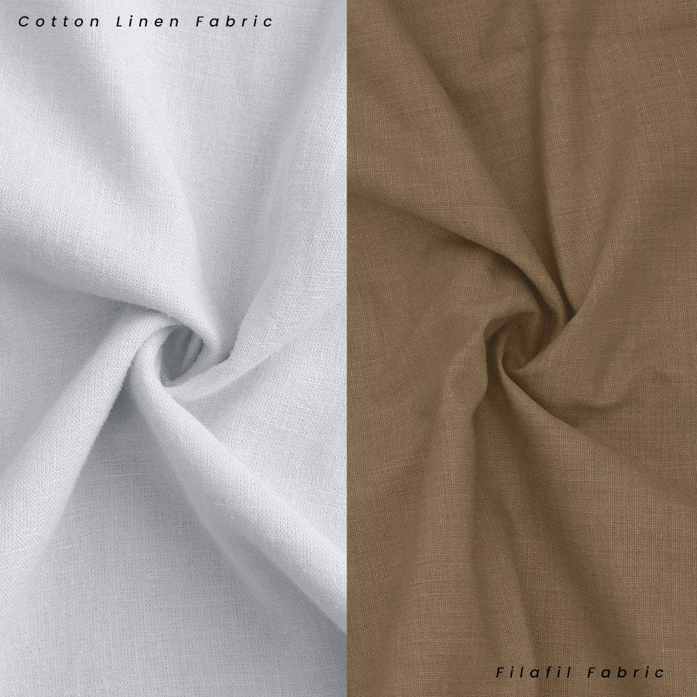 Linen White & Filafil Brown - Classic Shirt Combo (Set of 2)