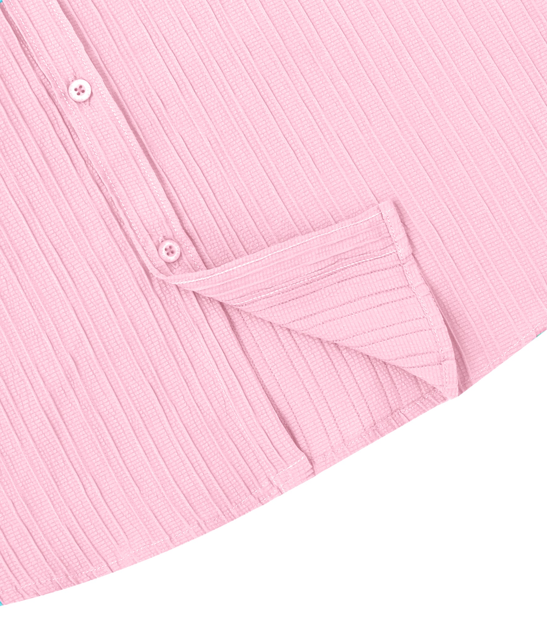 Men’s Textured Popcorn Half Sleeve Casual Shirt – Light Pink