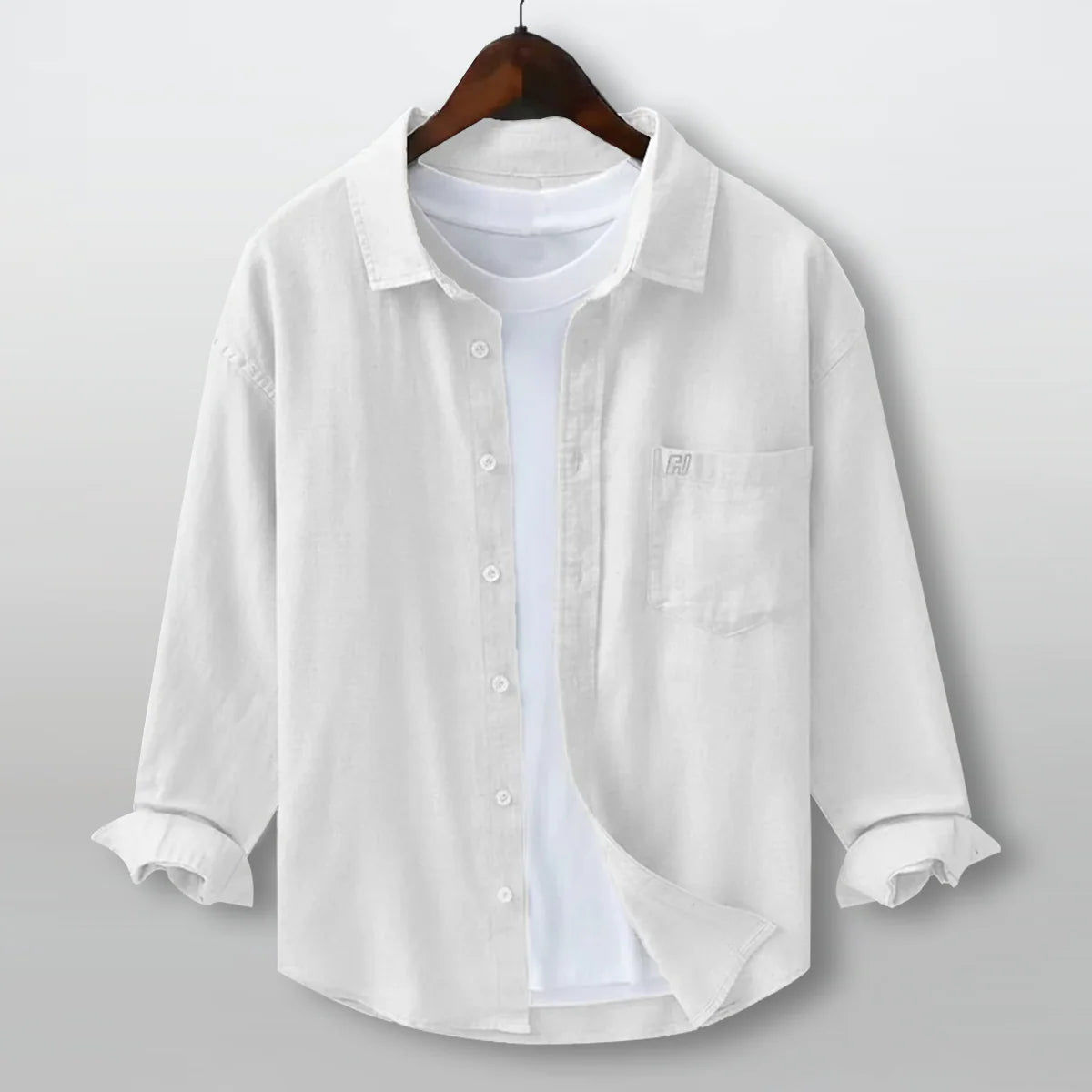 White linen shirt