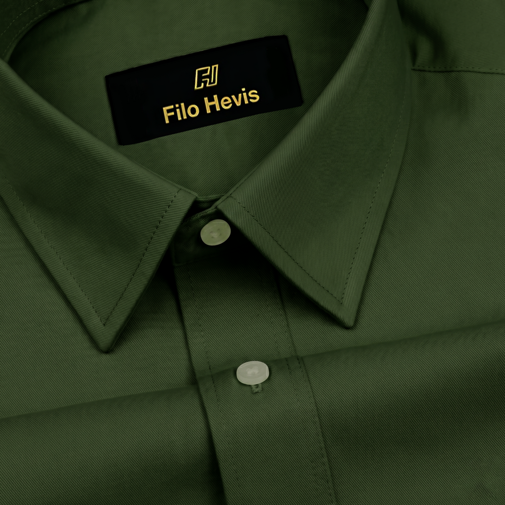 Men Mustang Lycra Soft Stretchable Shirt- Olive Green